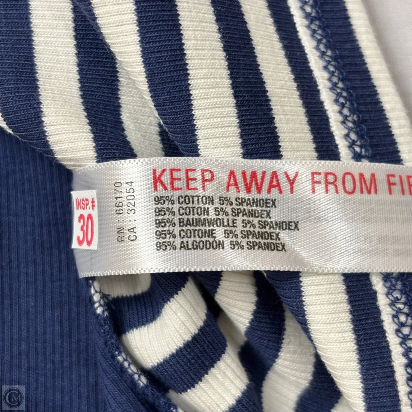 Top Sleeveless By Maeve In Striped Pattern, Size: L