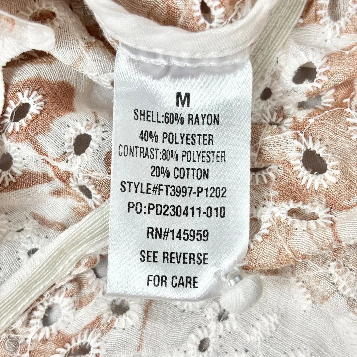 Top Long Sleeve By Stile Collection In Floral Print, Size: M