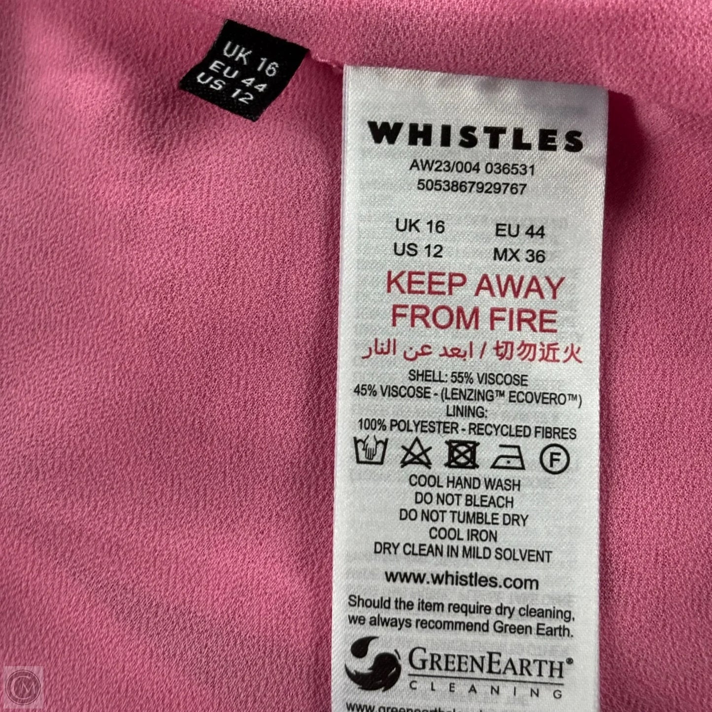 Dress Casual Midi By Whistles In Pink, Size: L
