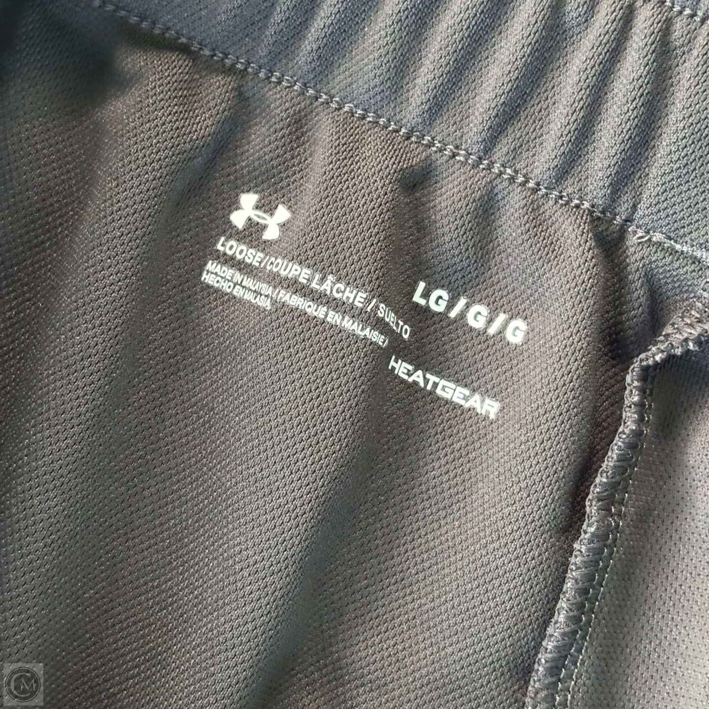 Athletic Shorts By Under Armour In Blue & Grey, Size: L