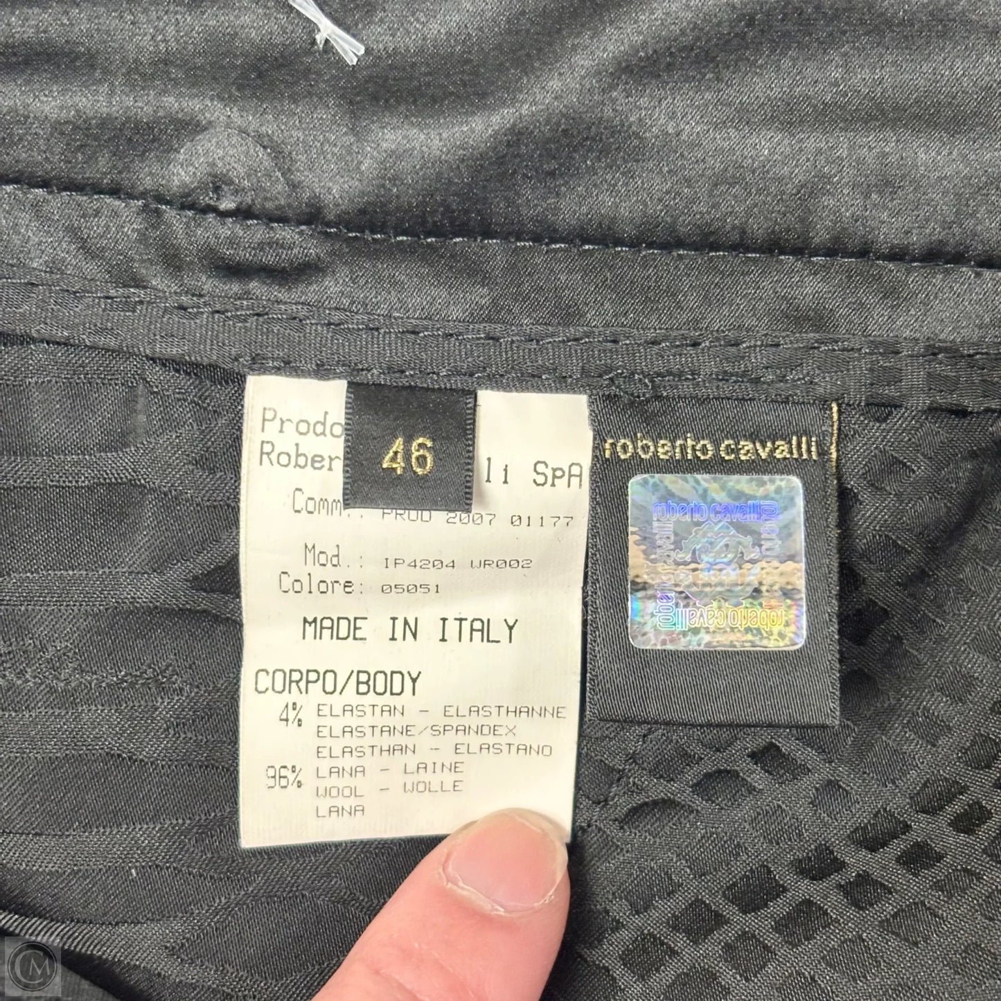 Pants Designer By Roberto Cavalli In Black, Size: M