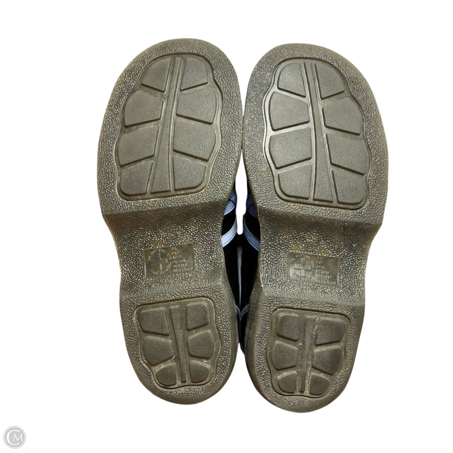 Shoes Heels Platform By Dr Martens In Black & Blue, Size: 10