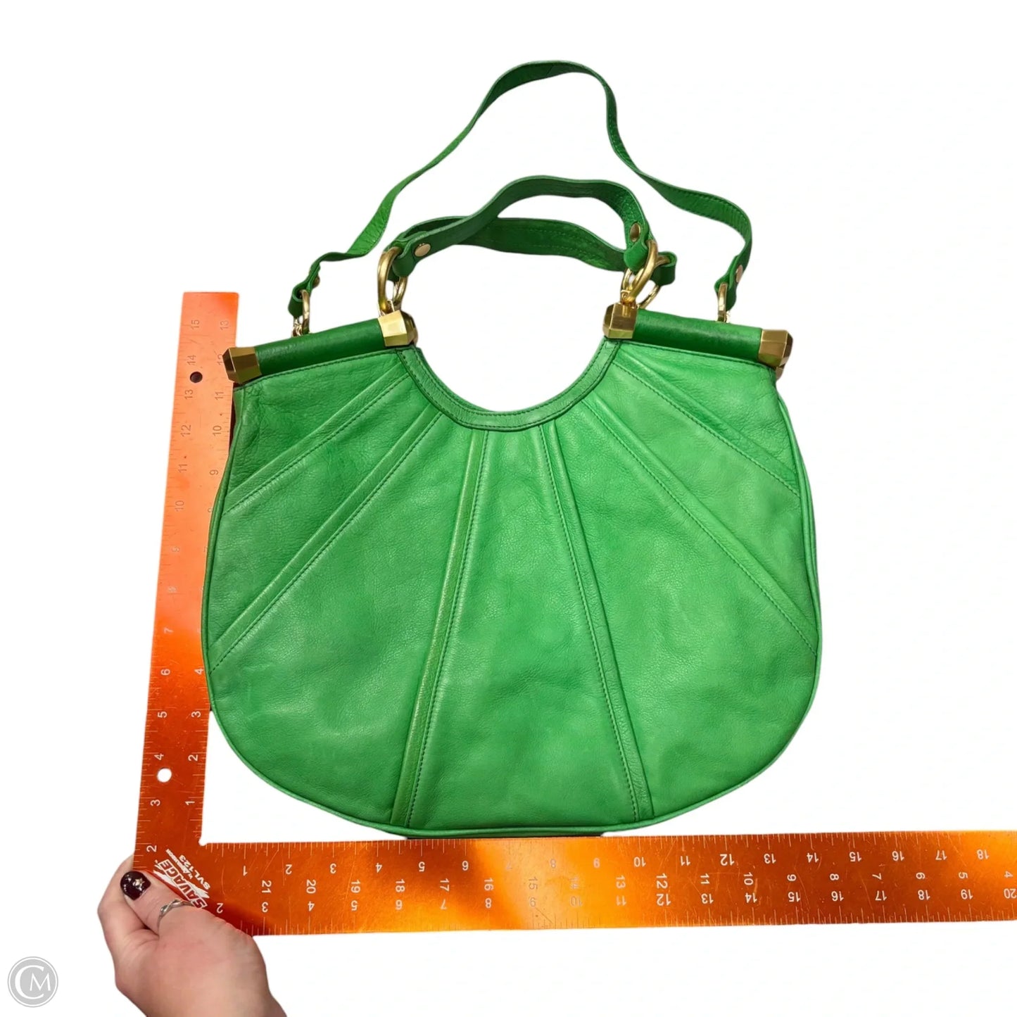 Handbag Leather By B. Makowsky, Size: Medium