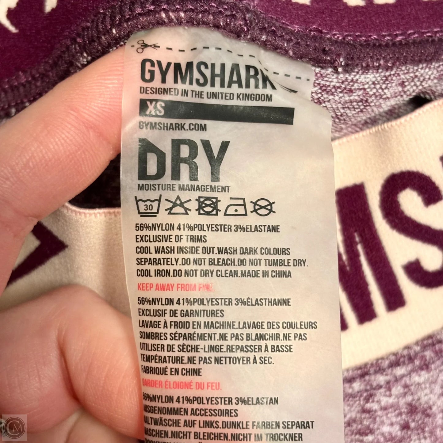 Athletic Leggings By Gym Shark In Purple, Size: Xs