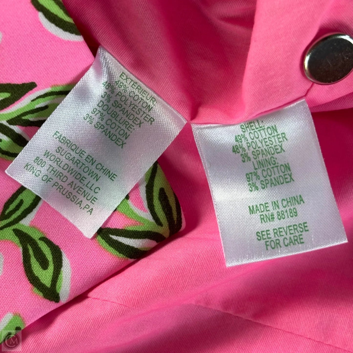 Top Sleeveless Designer By Lilly Pulitzer In Green & Pink, Size: S