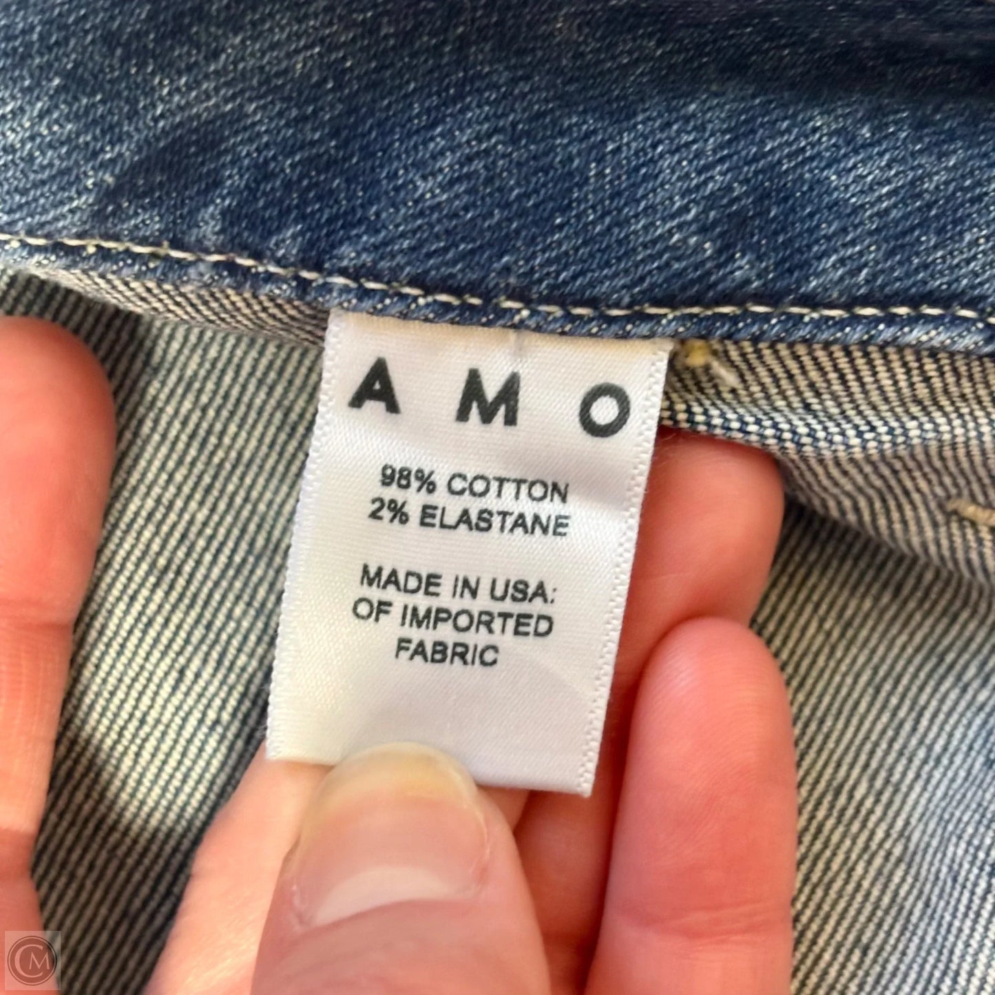 Jeans Straight By Amo In Blue Denim, Size: 8