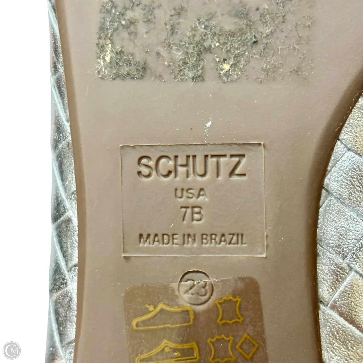 Shoes Flats By Schutz In Silver, Size: 7