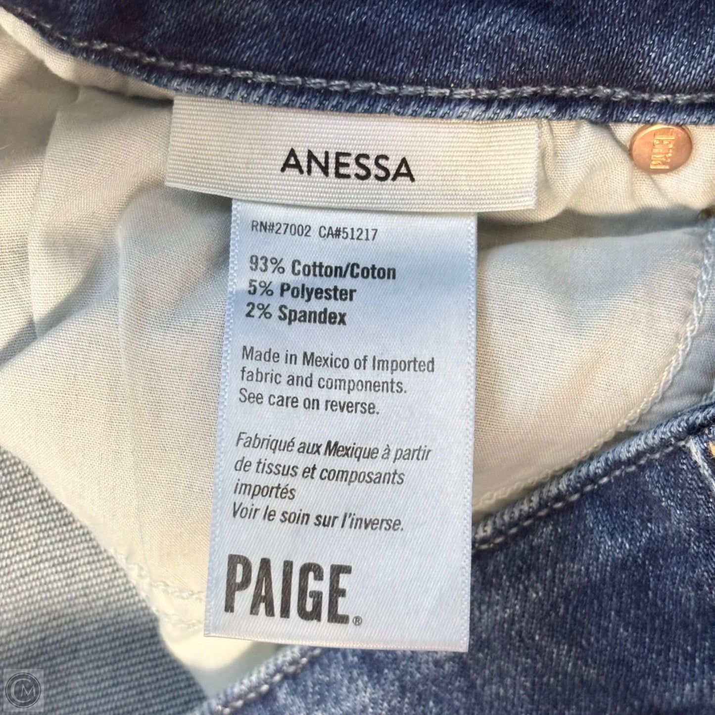 Jeans Cropped By Paige In Blue Denim, Size: 12