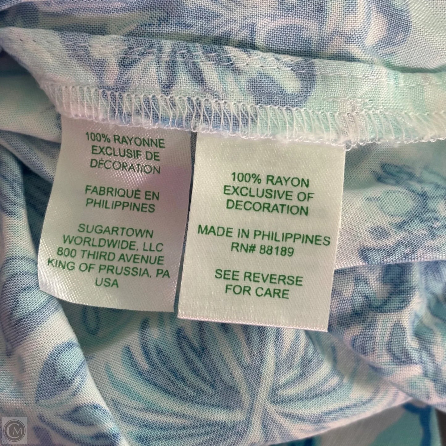 Dress Designer By Lilly Pulitzer In Blue & White, Size: L