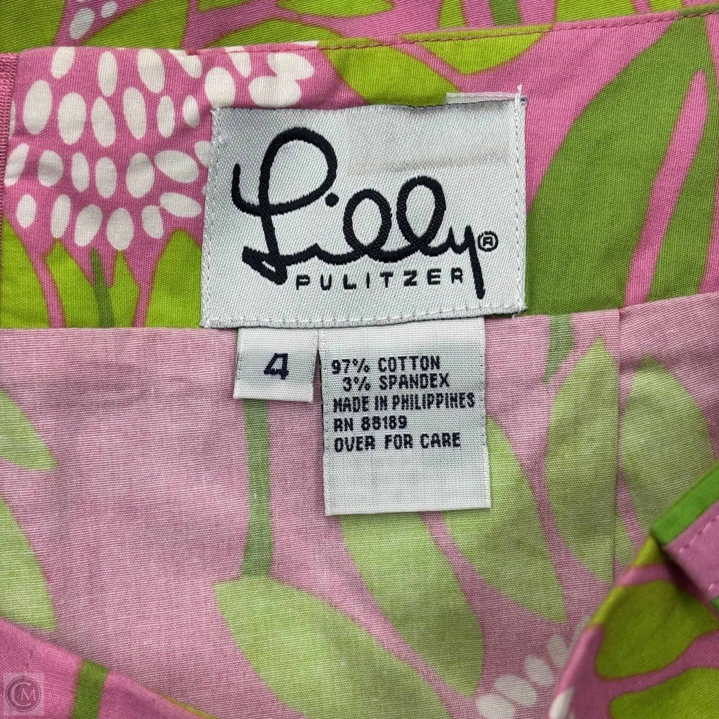 Skirt Designer By Lilly Pulitzer In Green & Pink, Size: 4