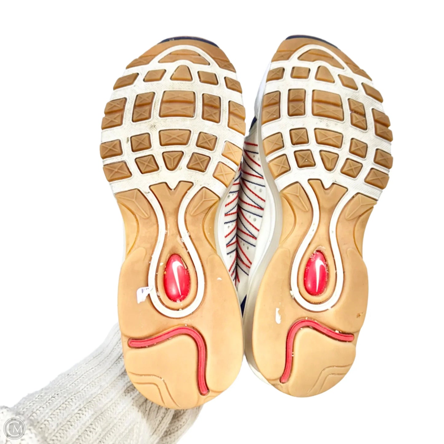 Shoes Sneakers By Nike In Blue & Red & White, Size: 9