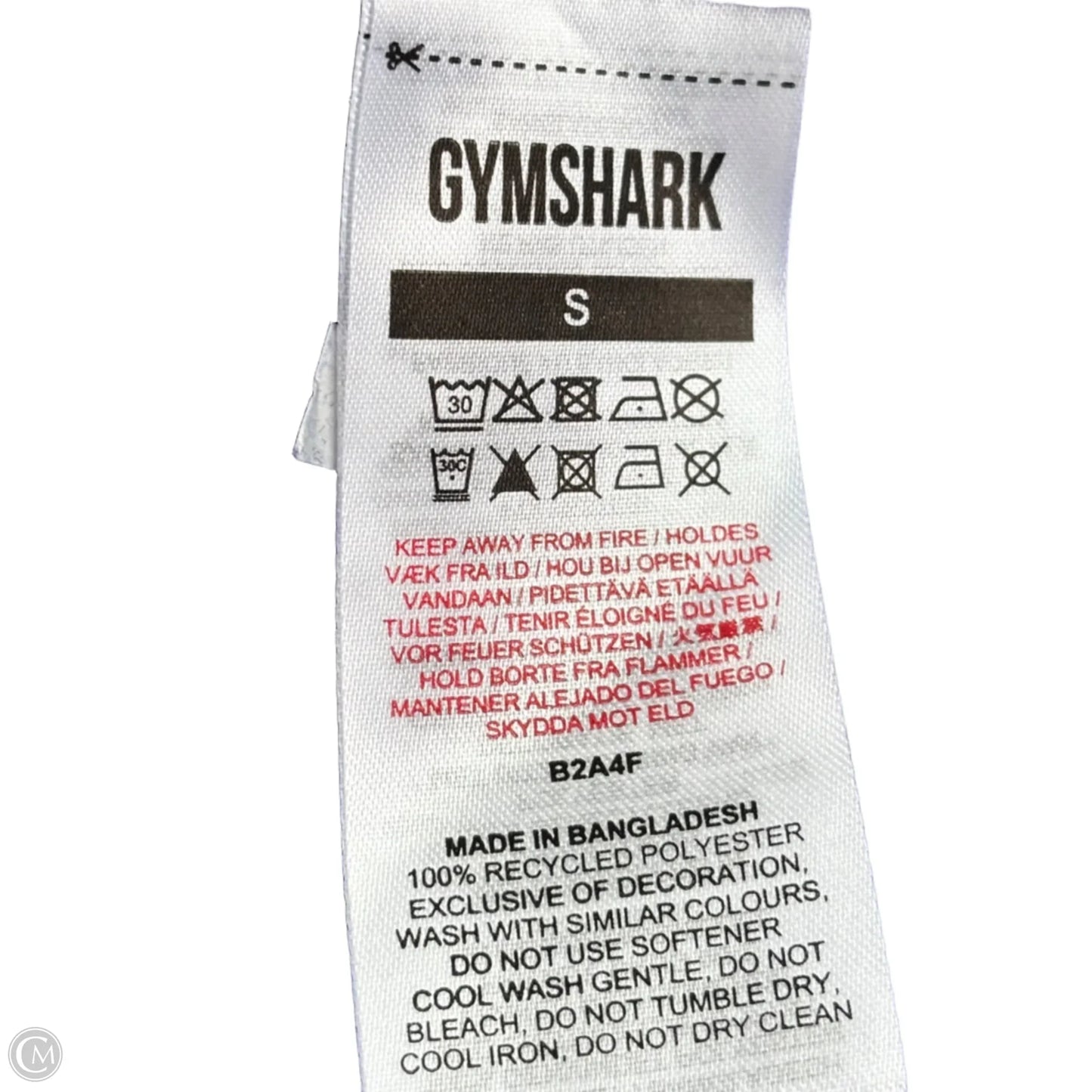 Athletic Top Long Sleeve Crewneck By Gym Shark In Blue, Size: S