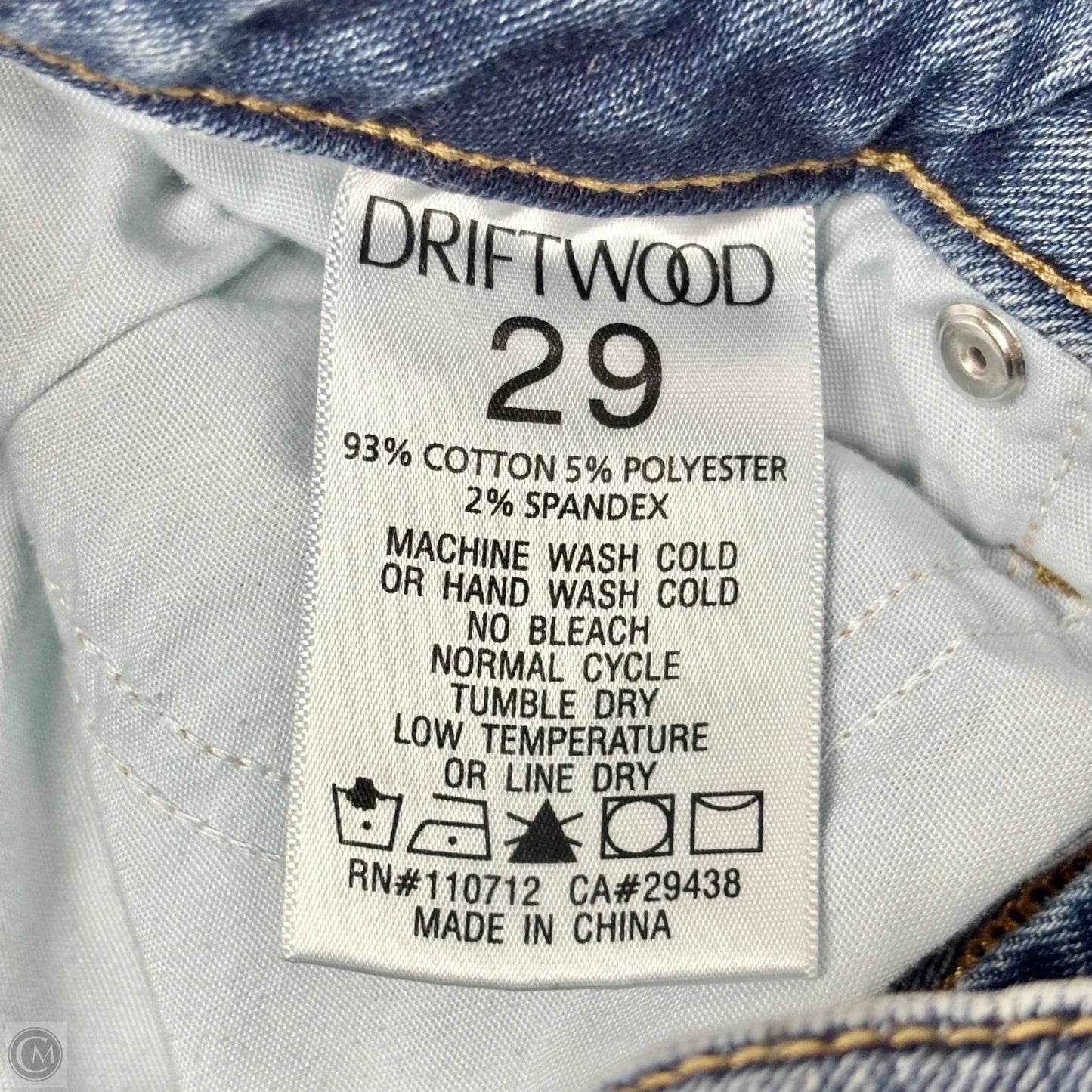 Jeans Cropped By Driftwood In Blue Denim, Size: 8