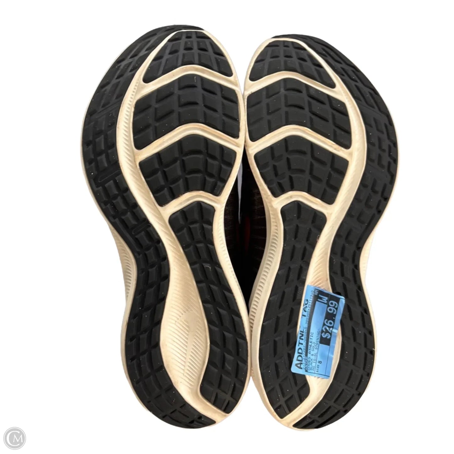 Shoes Athletic By Nike In Black & Gold, Size: 8