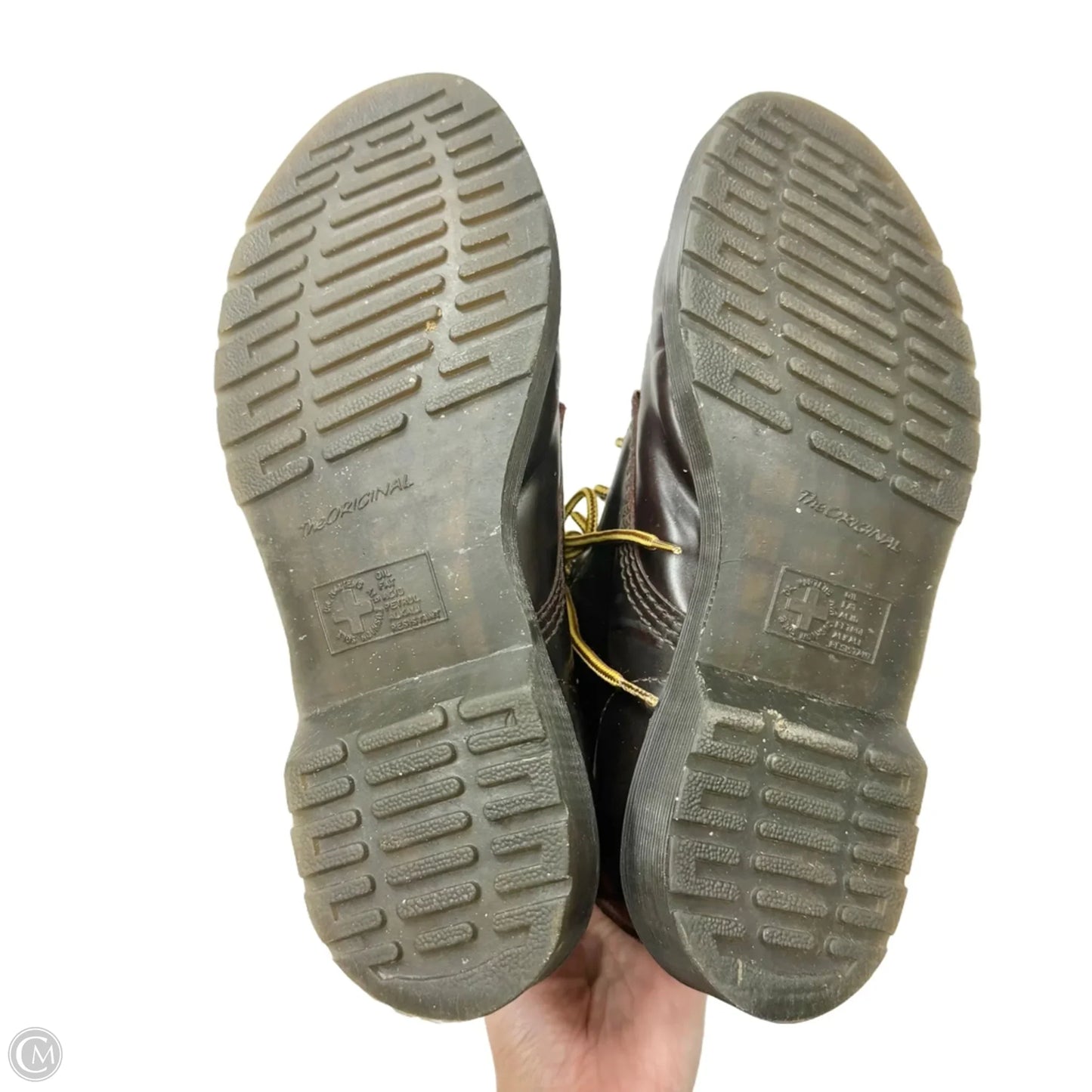 Boots Combat By Dr Martens In Black & Red, Size: 10