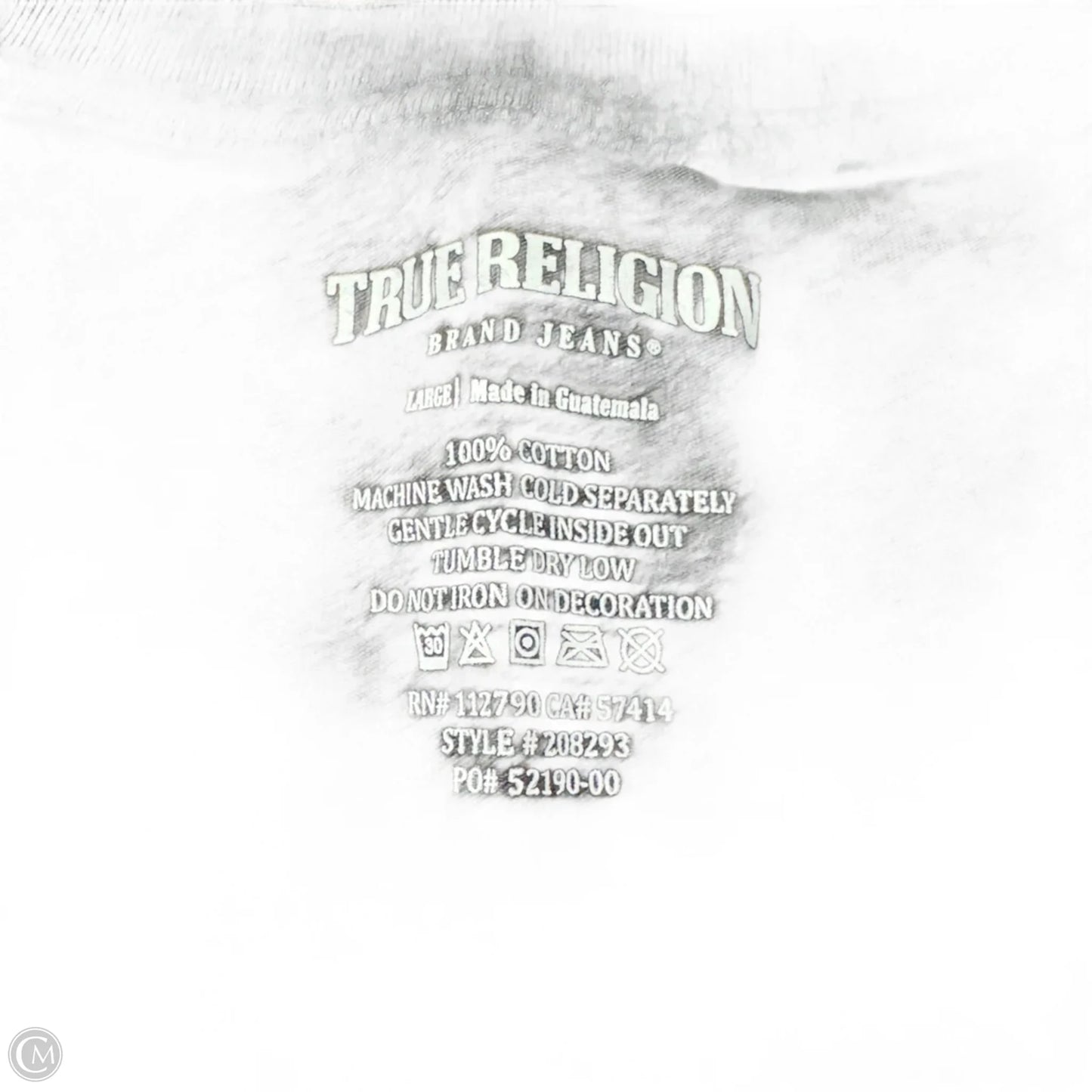 Top Short Sleeve By True Religion In Black, Size: L