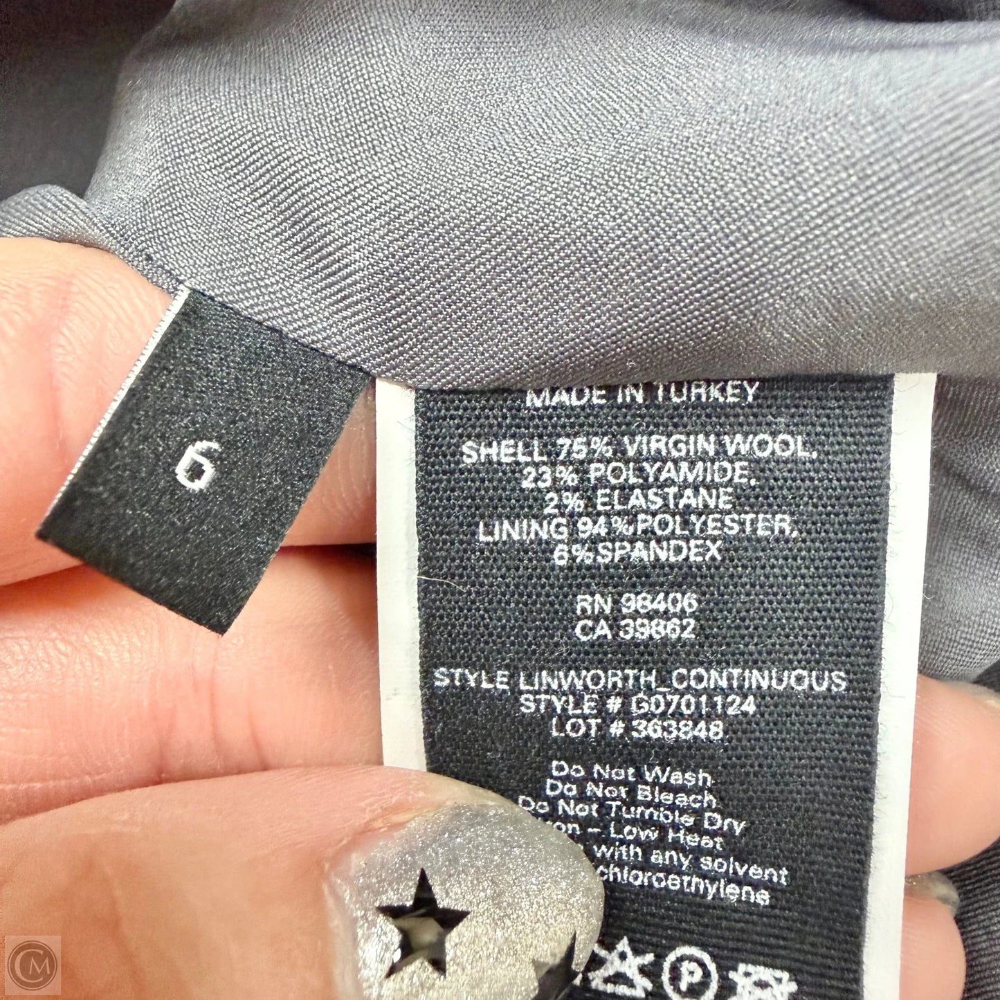 Blazer By Theory In Grey, Size: S