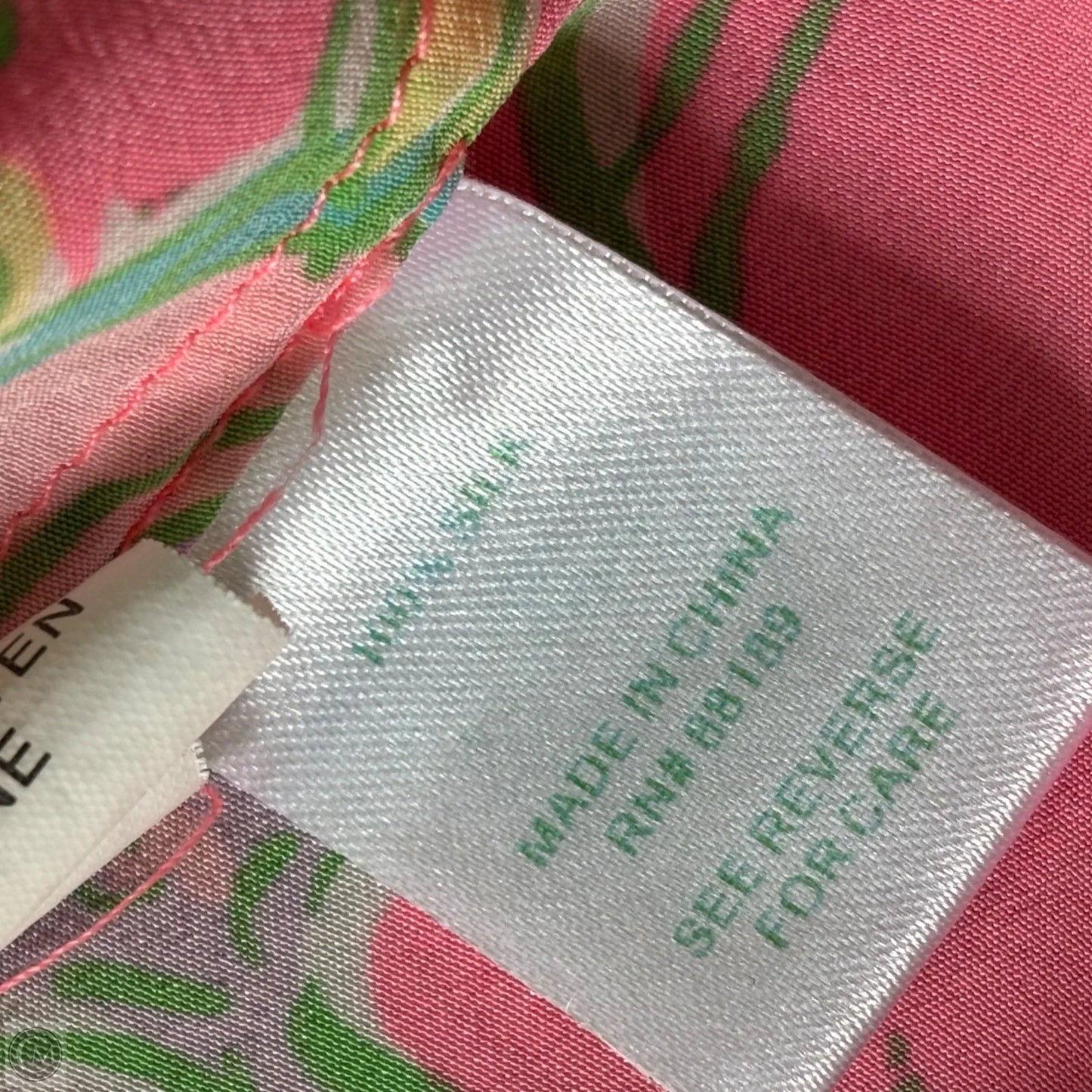 Blouse Designer By Lilly Pulitzer In Green & Pink, Size: S