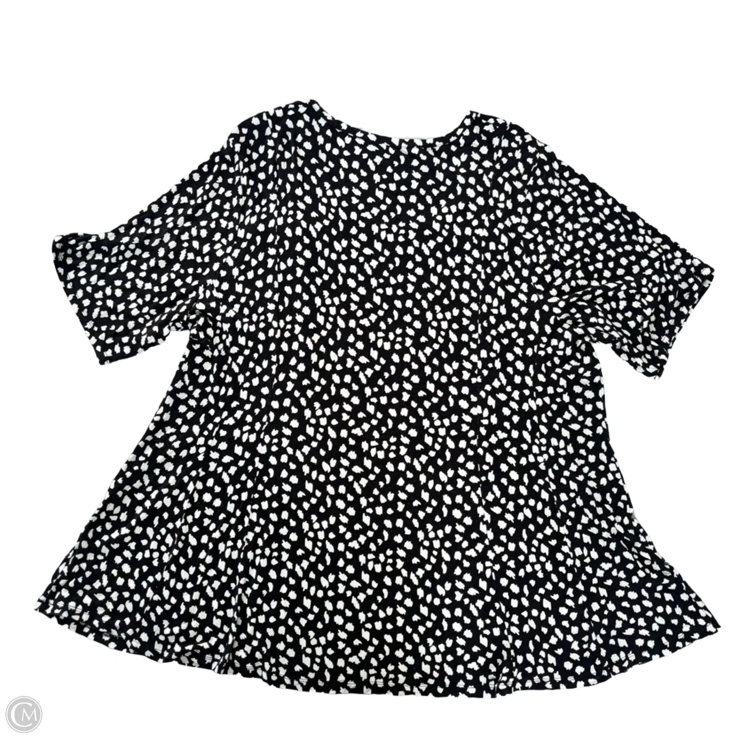 Top Short Sleeve By Lane Bryant In Black & White, Size: 3x