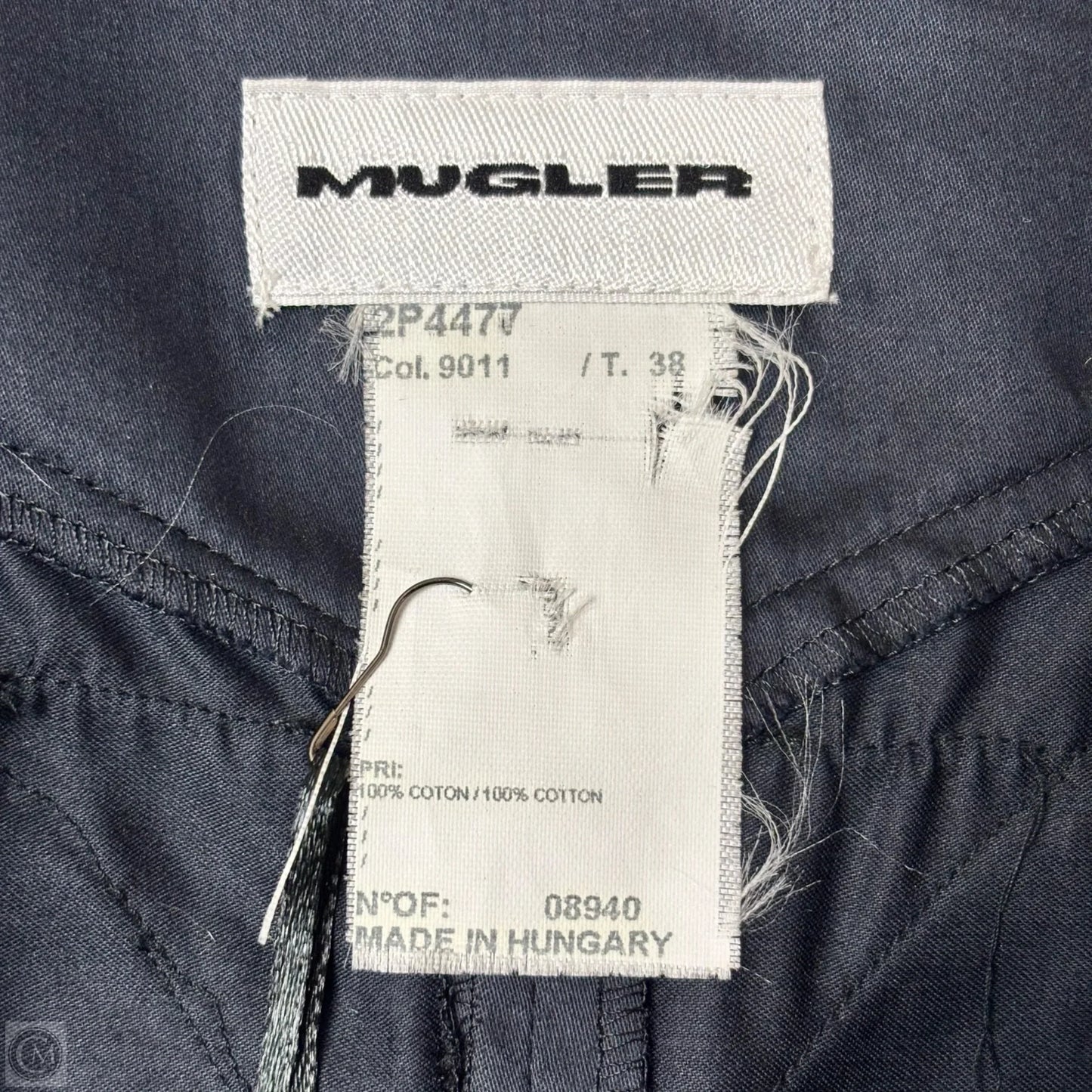 Skirt Luxury Designer By Mugler In Navy, Size: S