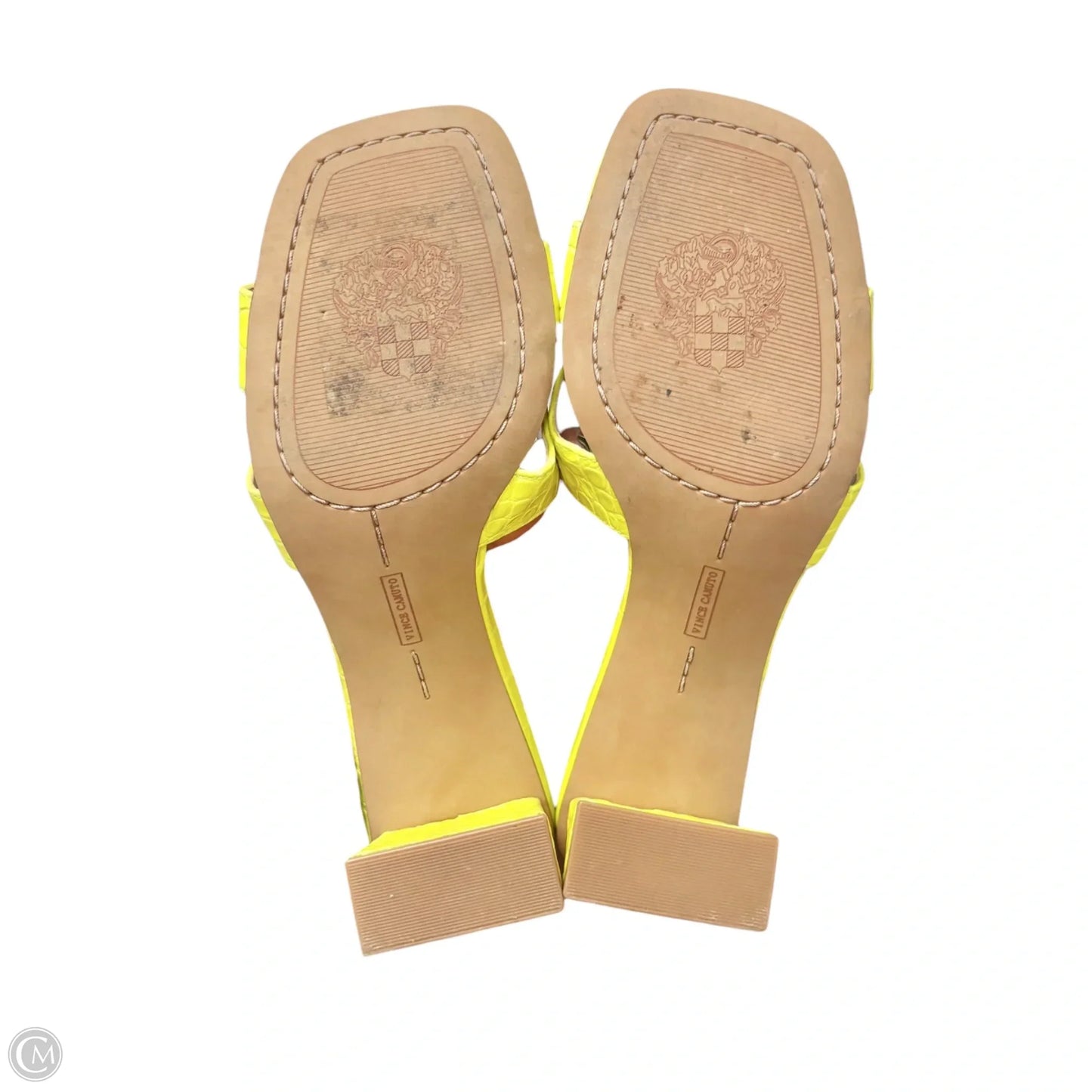 Sandals Heels Block By Vince Camuto In Yellow, Size: 6