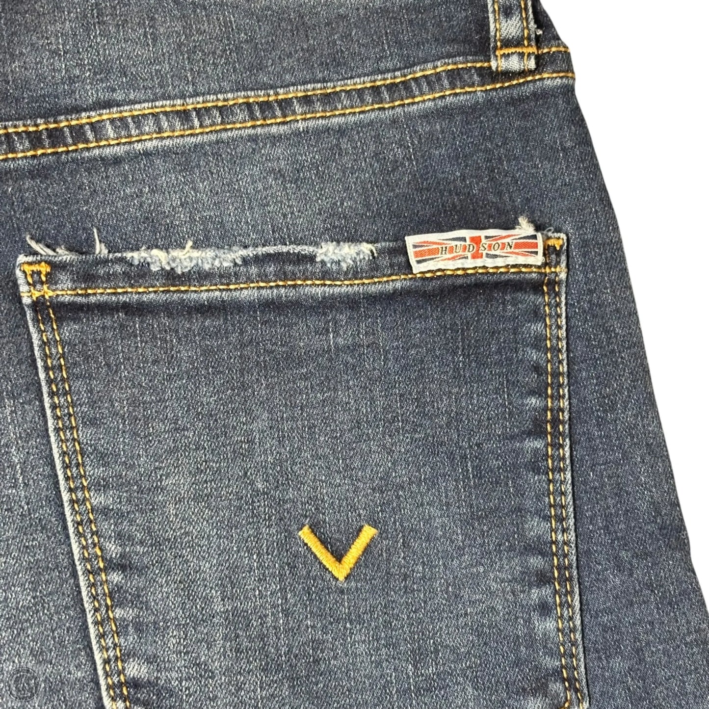 Jeans Straight By Hudson In Blue Denim, Size: 2