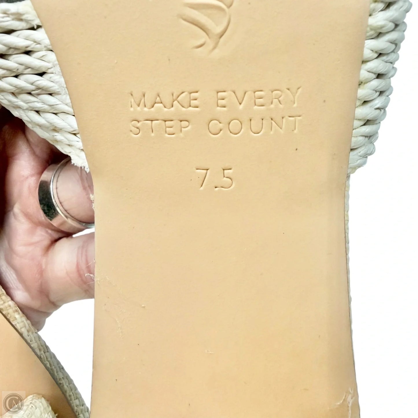Sandals Heels Block By Oasis Society In Cream, Size: 7.5