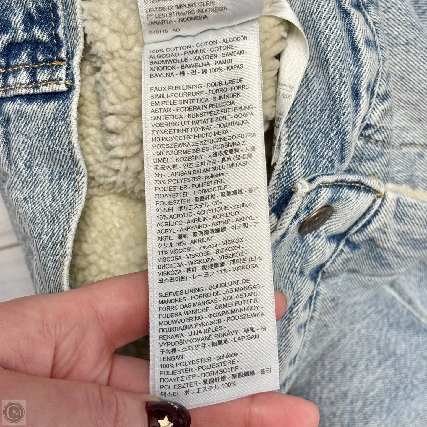 Jacket Denim By Levis In Blue Denim, Size: M