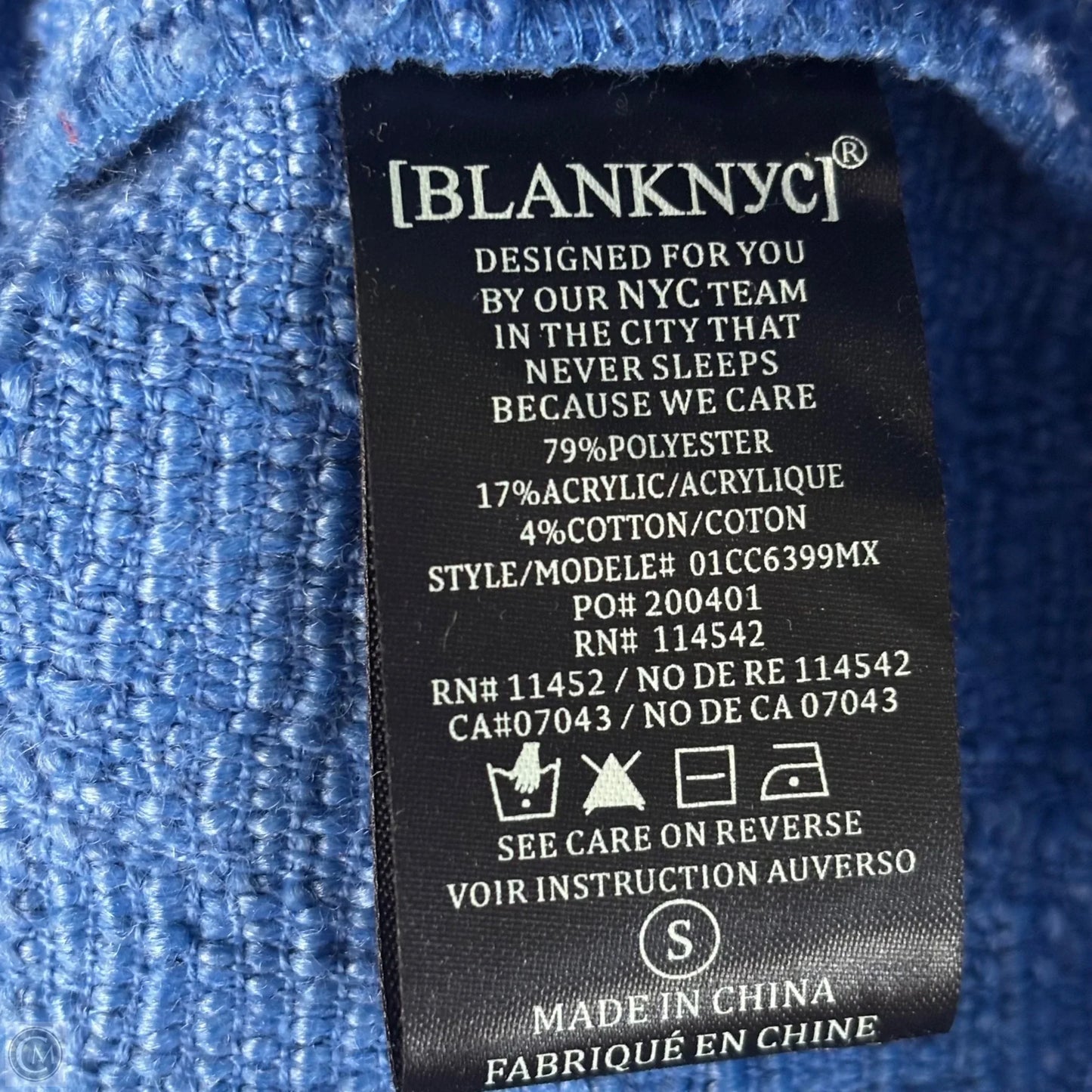 Coat Other By Blanknyc In Blue, Size: S