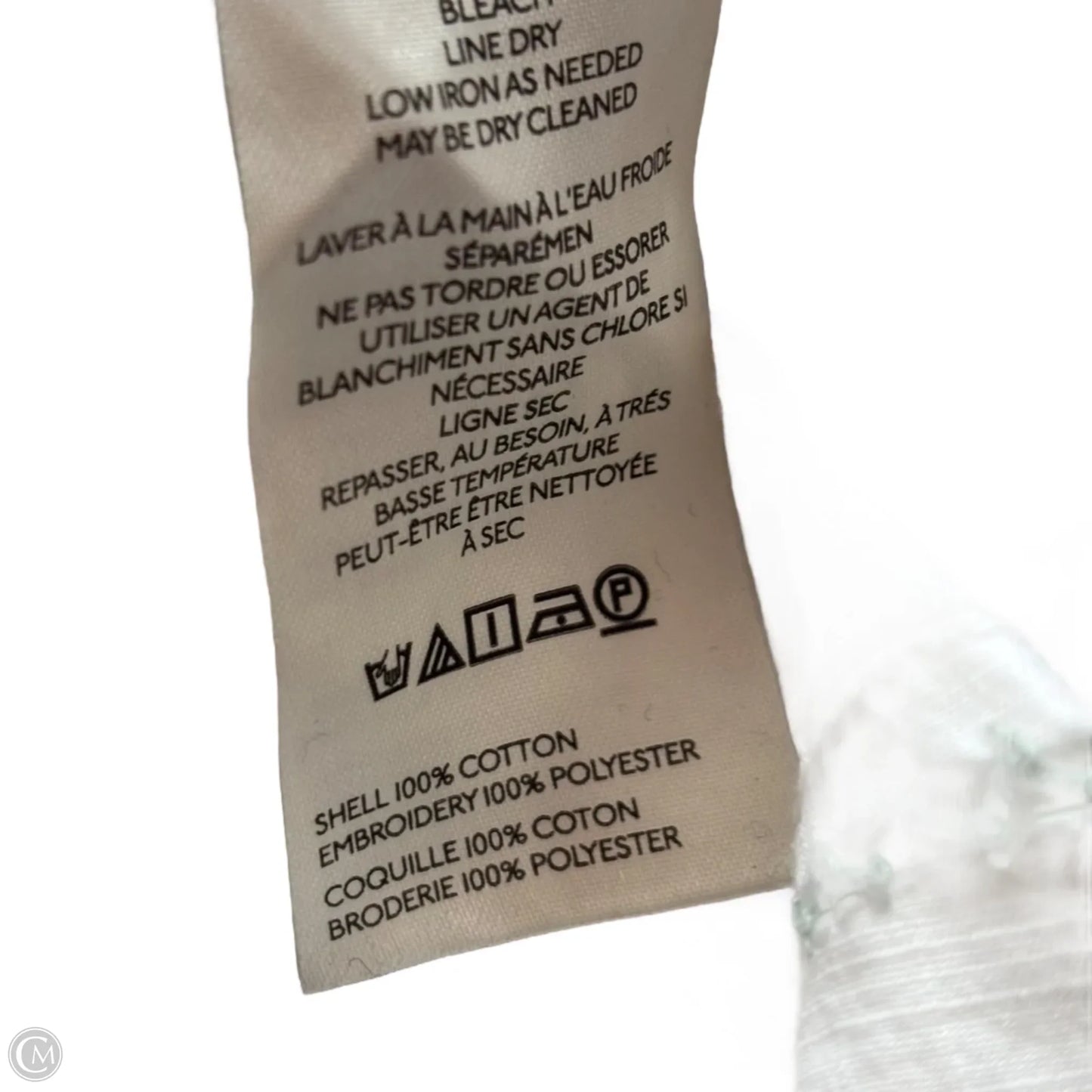 Top Short Sleeve By Anthropologie In White, Size: M