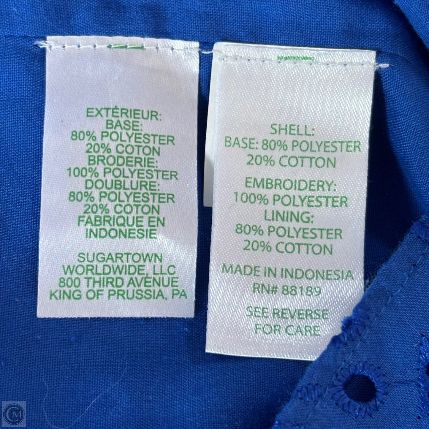 Top Short Sleeve Designer By Lilly Pulitzer In Blue, Size: Xl