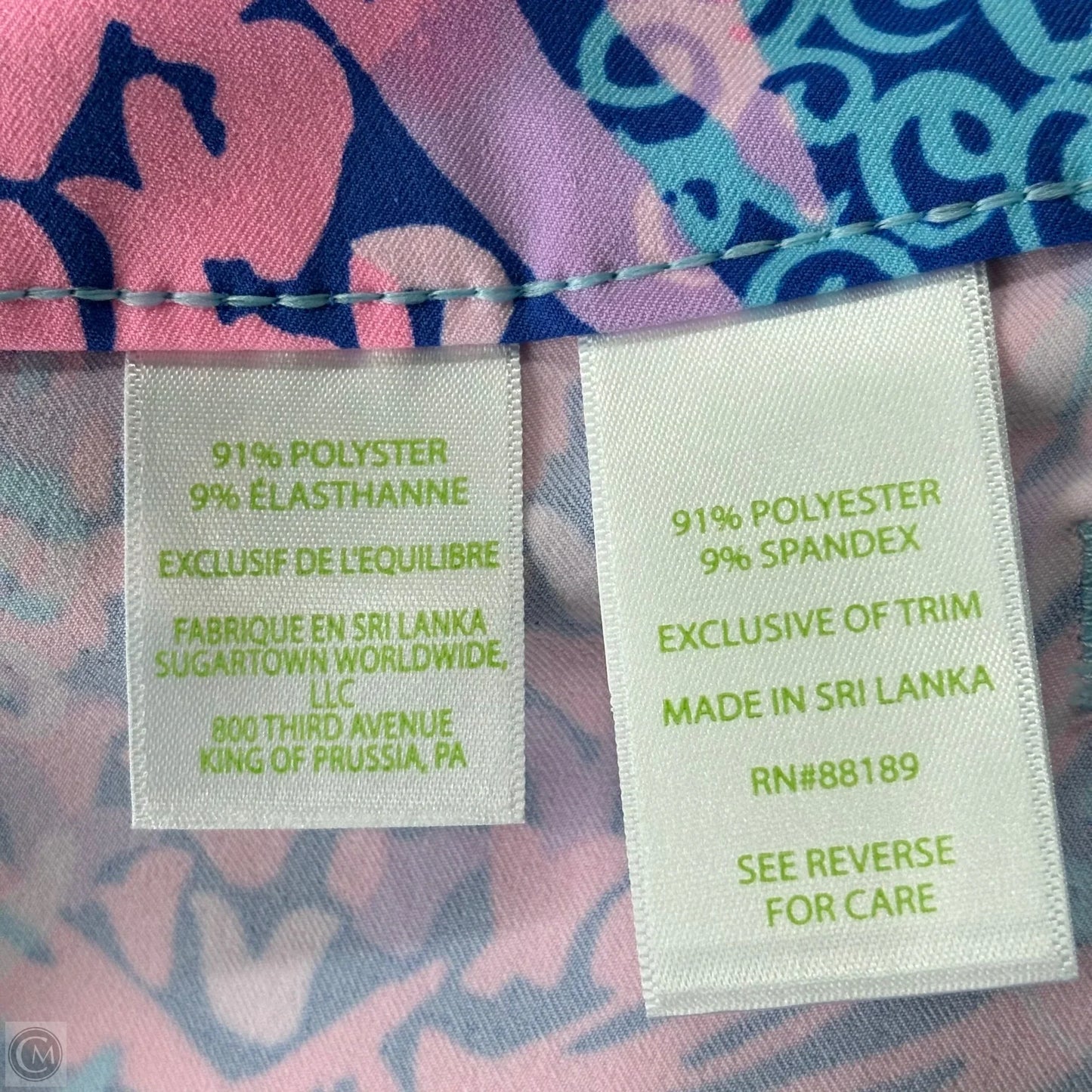 Pants Designer By Lilly Pulitzer In Blue & Pink, Size: 4