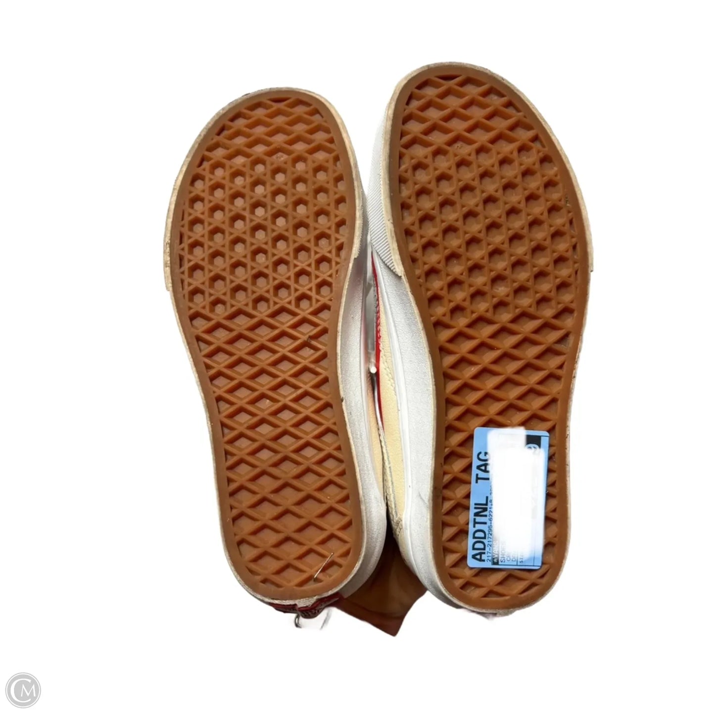 Shoes Sneakers By Vans In Cream & Red, Size: 5