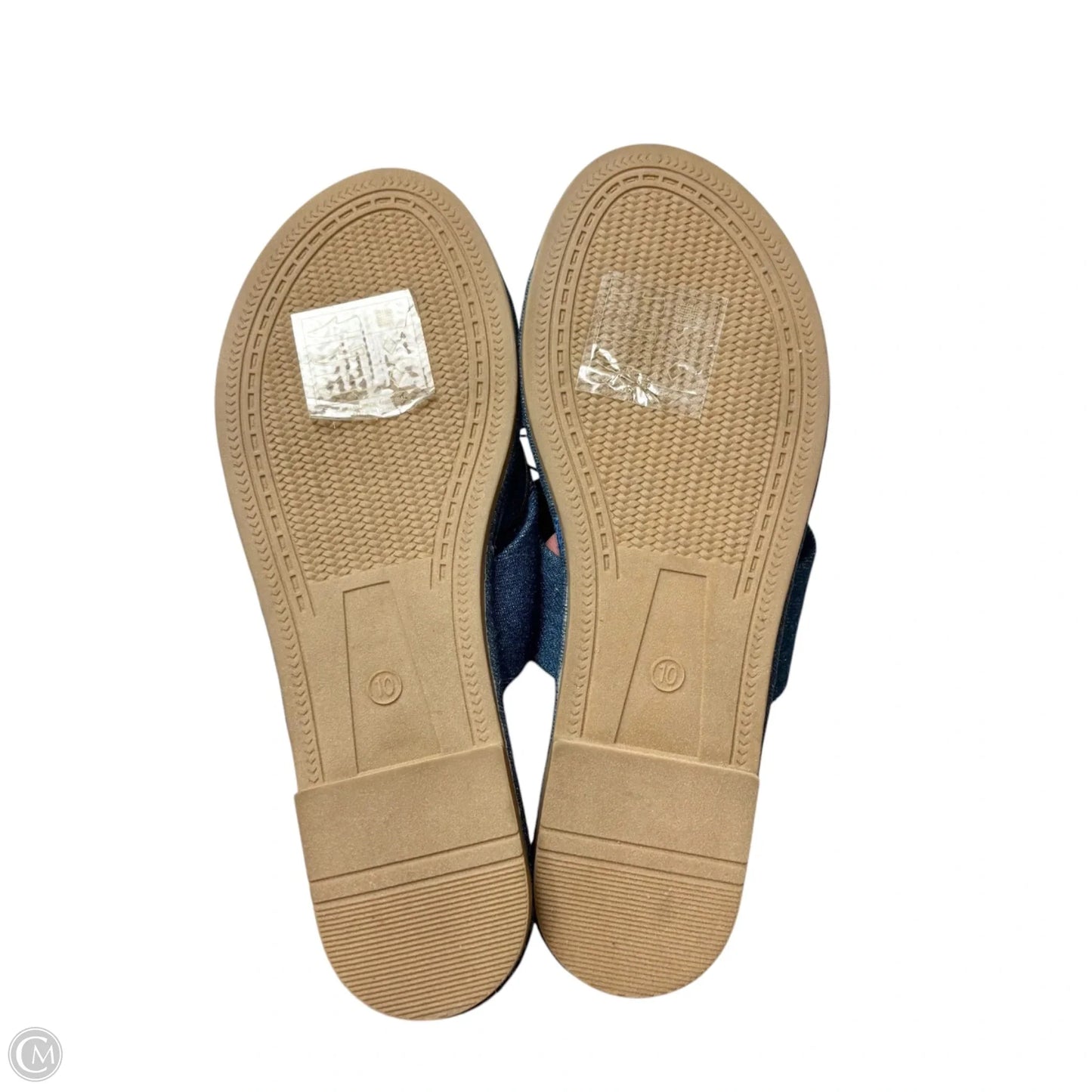 Sandals Flats By Fashion Nova In Blue, Size: 10