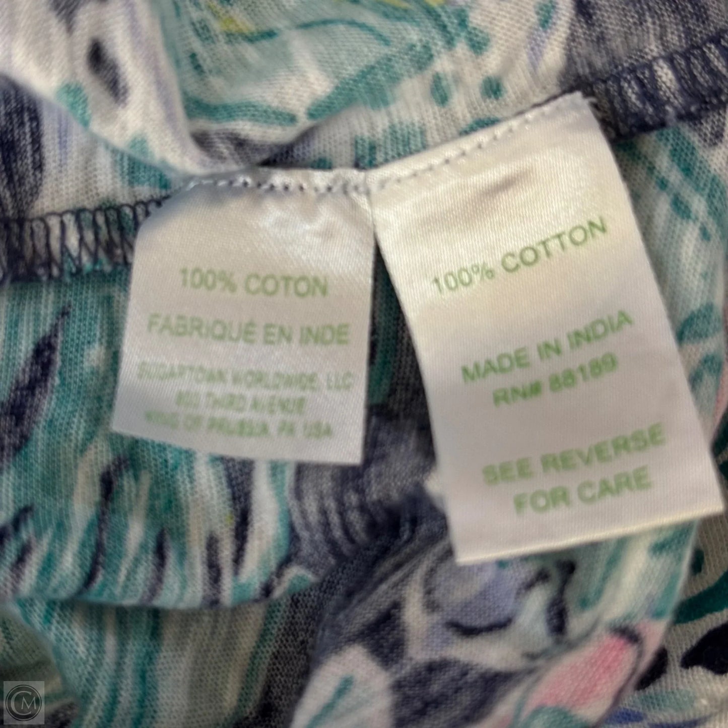 Top Sleeveless Designer By Lilly Pulitzer In Blue & Green, Size: Xs