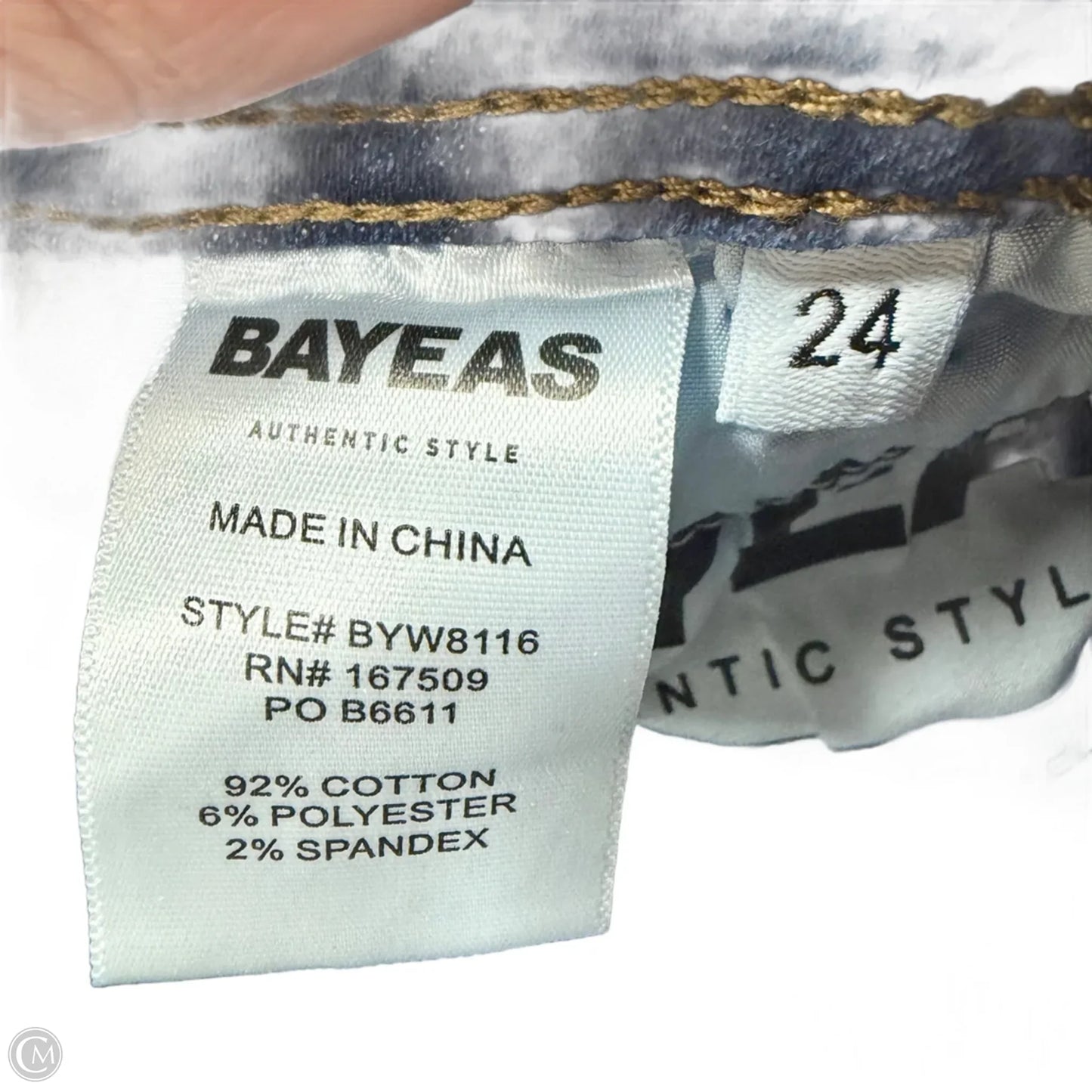 Jeans Wide Leg By Bayeas In Blue Denim, Size: 0