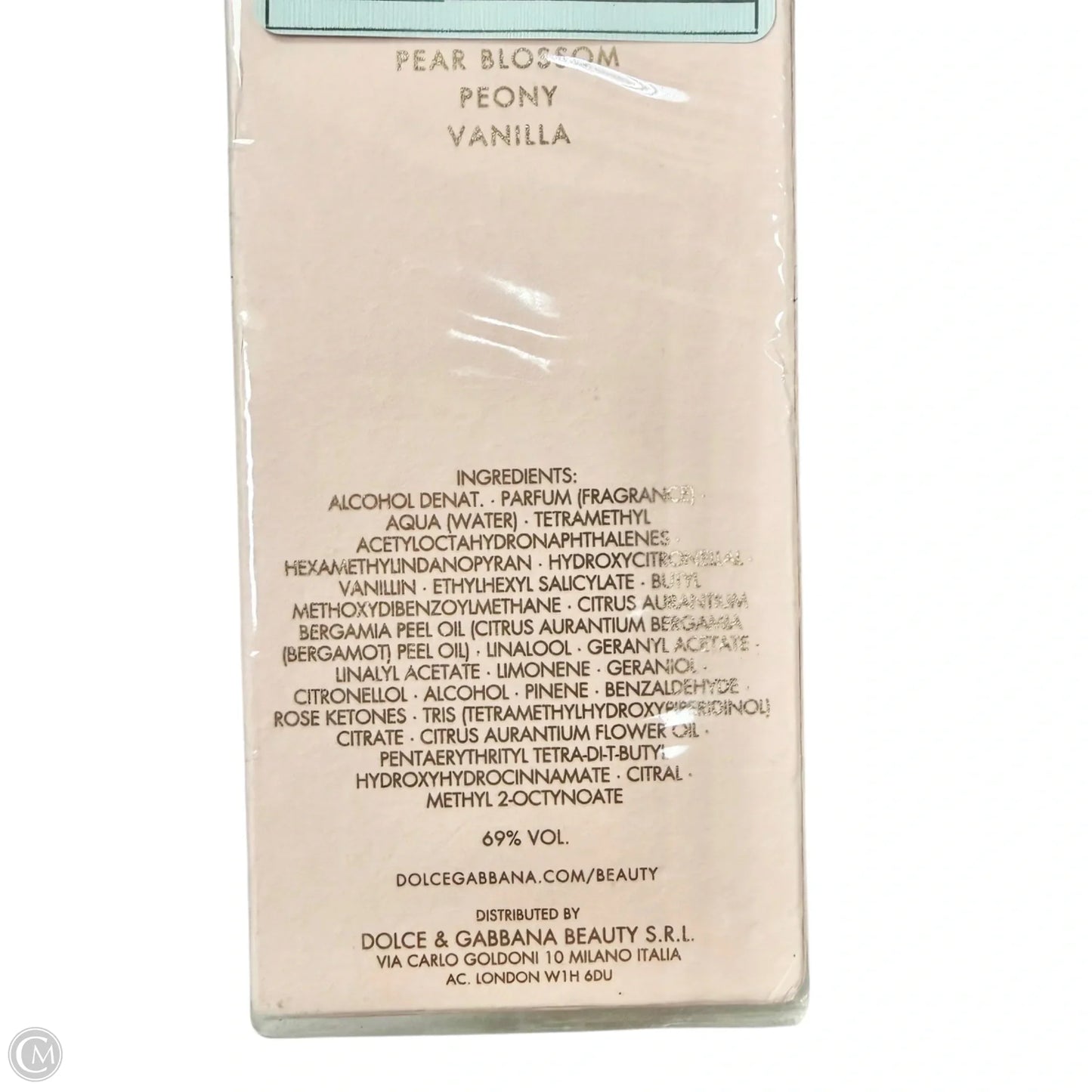 Fragrance Luxury Designer By Dolce And Gabbana, Size: Large