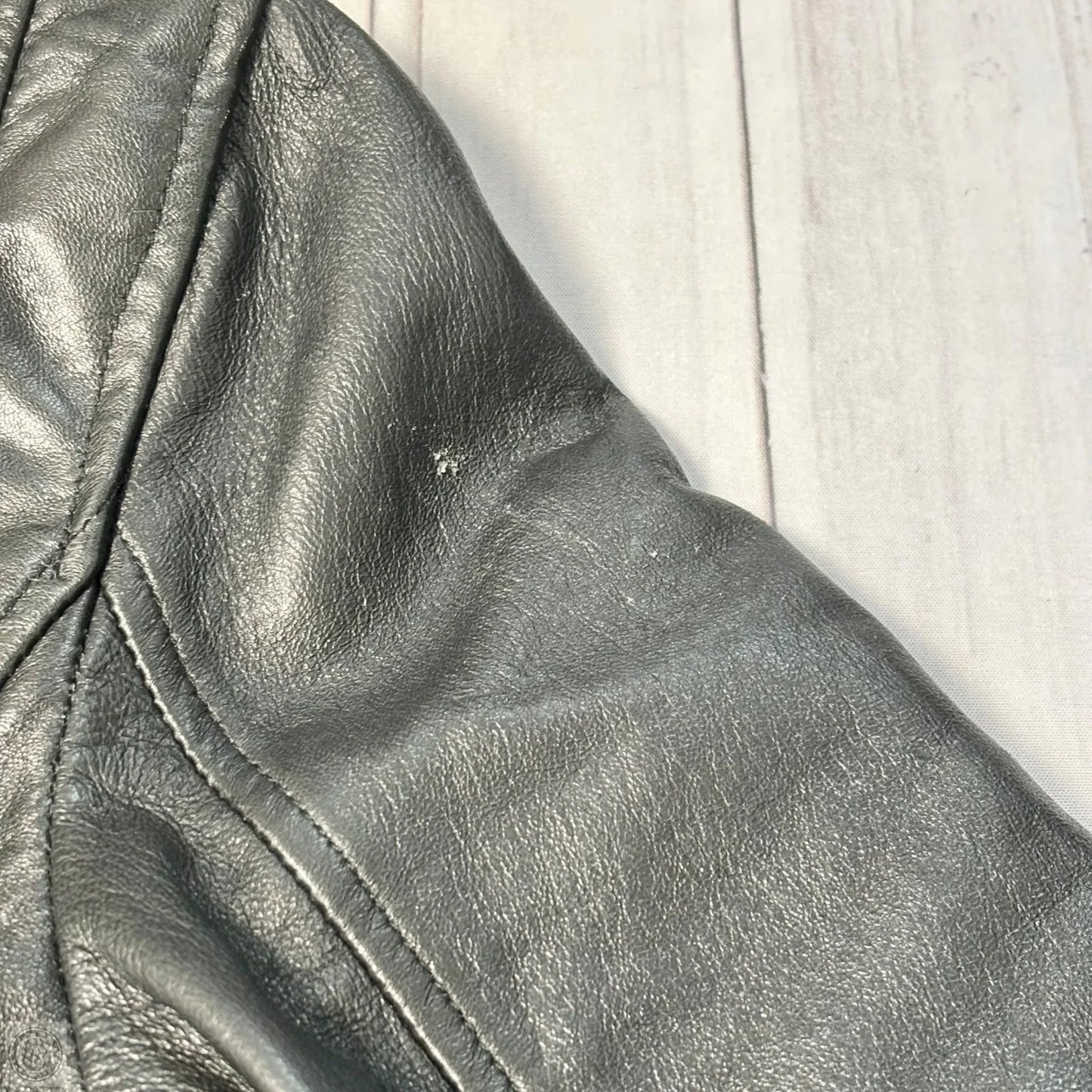 Jacket Moto Leather By Zara In Black, Size: Xl