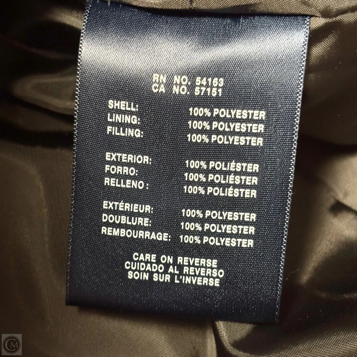 Jacket Puffer & Quilted By Tommy Hilfiger In Black, Size: M