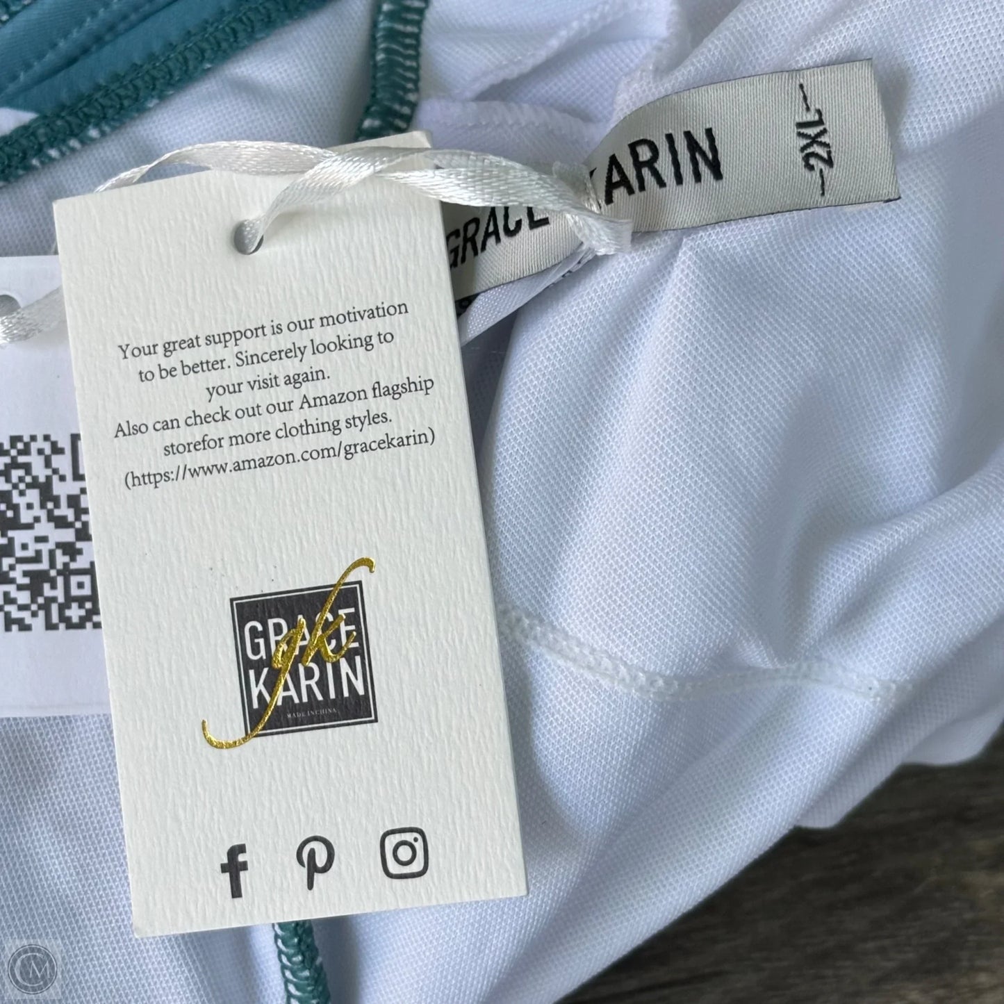 Swimsuit By Grace Karin In Striped Pattern, Size: 2x