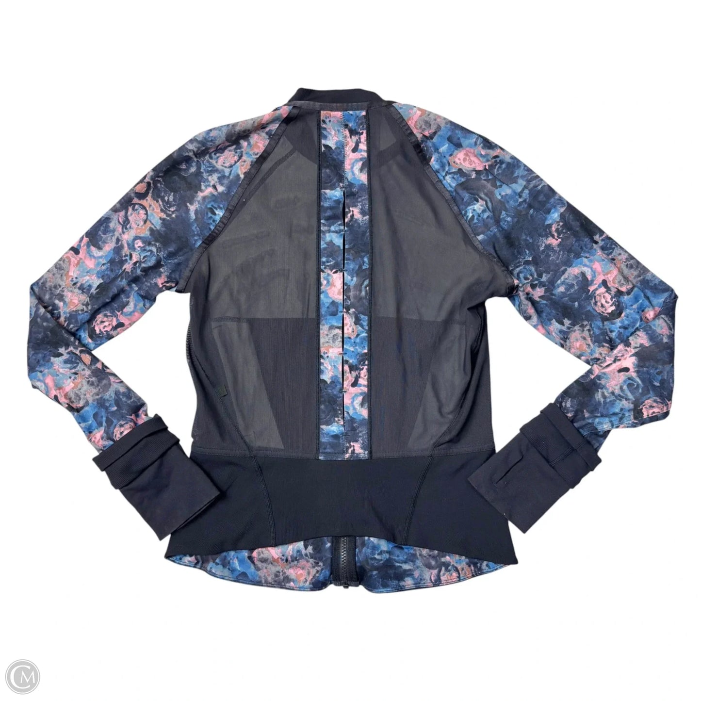 Athletic Jacket By Lululemon In Floral Print, Size: M