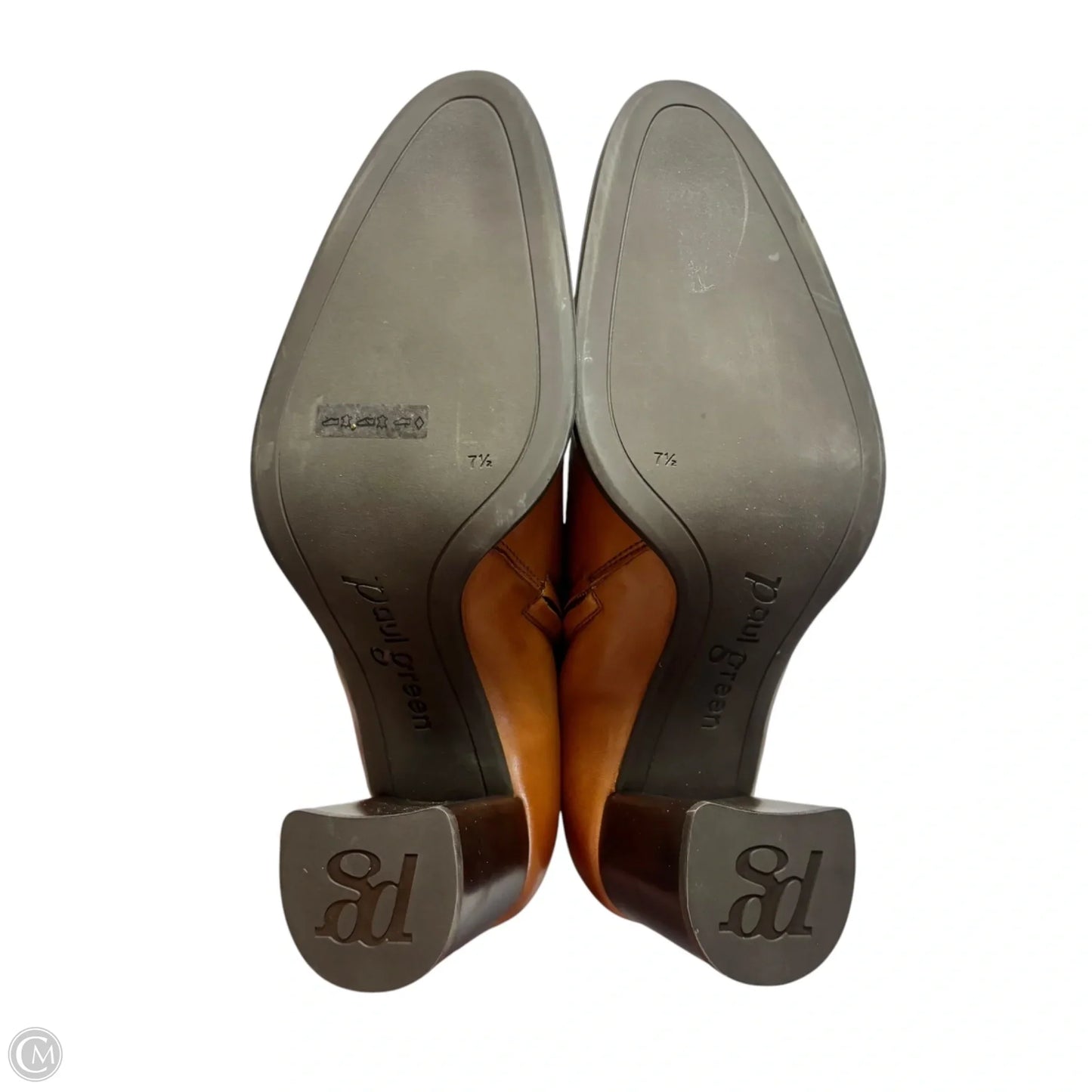 Boots Ankle Heels By Paul Green In Brown, Size: 7.5
