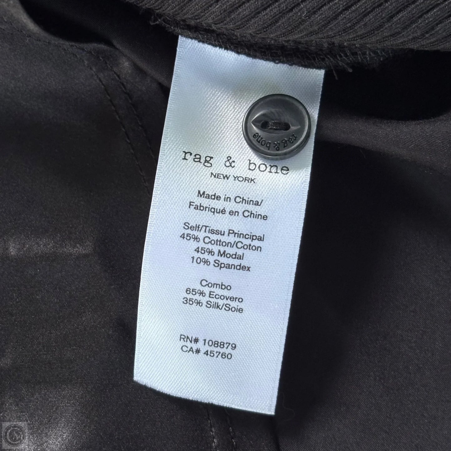 Top Long Sleeve By Rag And Bone In Black, Size: Xxs