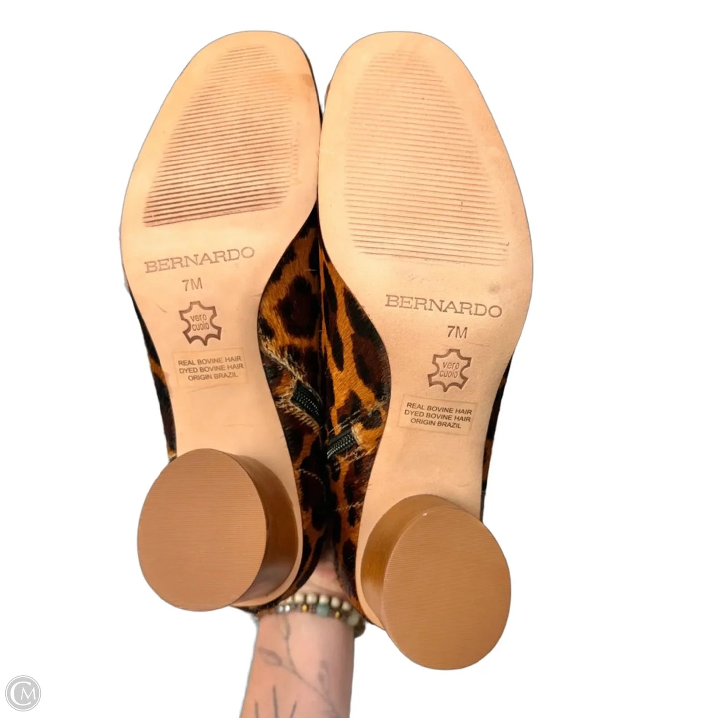 Shoes Heels Block By Bernardo In Animal Print, Size: 7