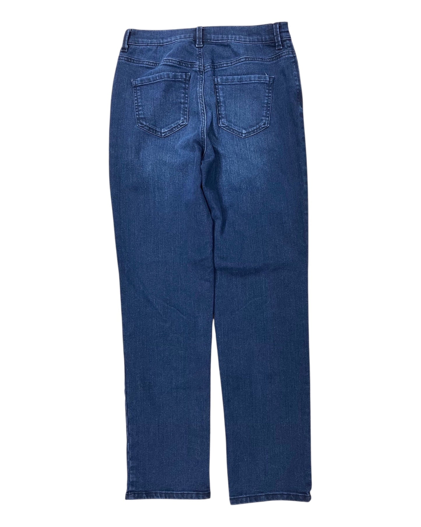Jeans Straight By Gloria Vanderbilt In Blue Denim, Size:4