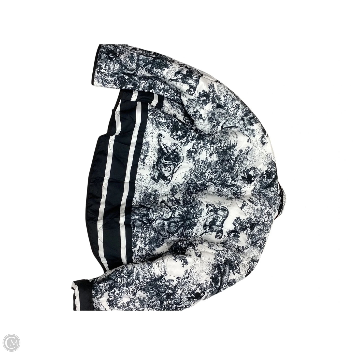 Coat Puffer & Quilted By Clothes Mentor In Black & White, Size: L