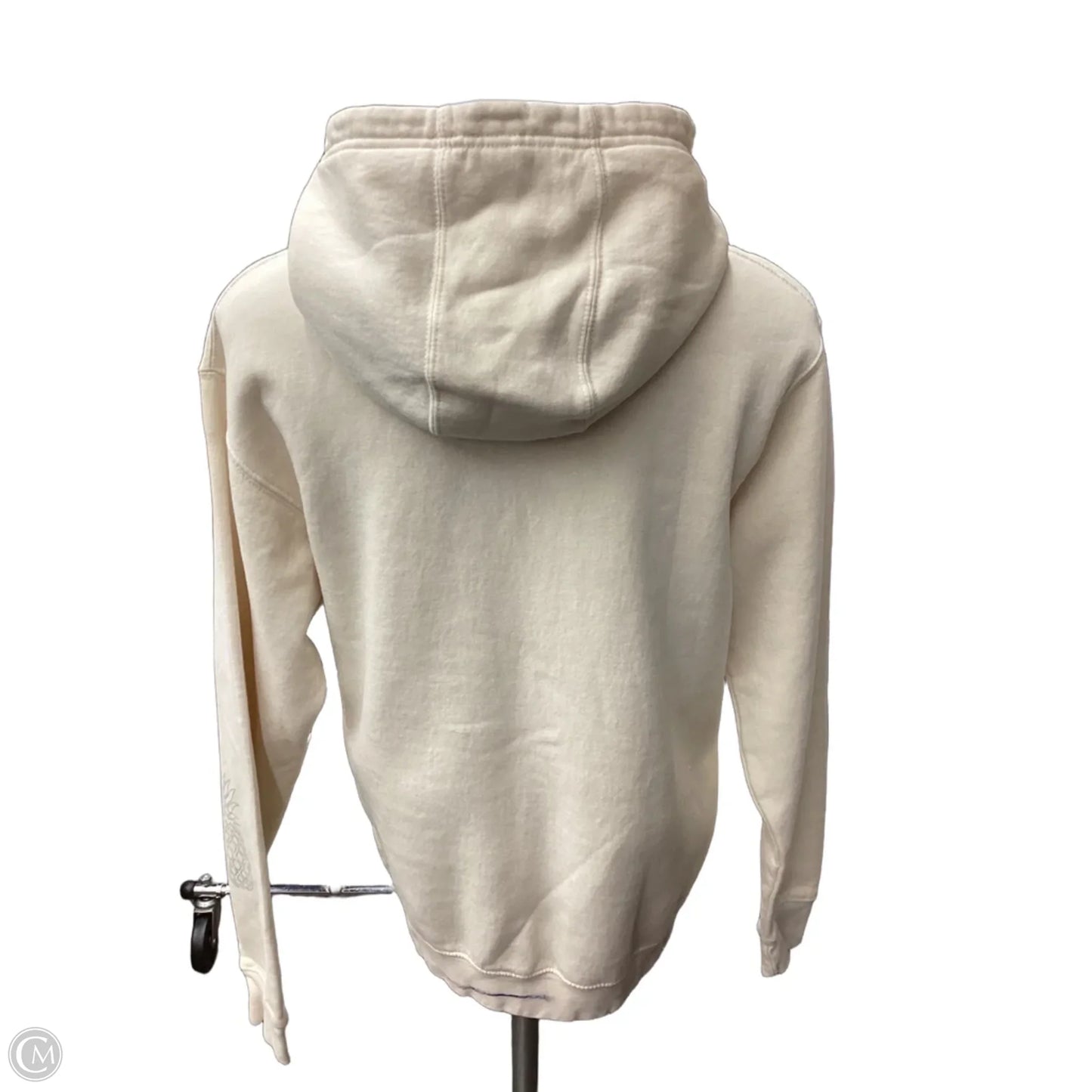 Sweatshirt Hoodie By Clothes Mentor In Cream, Size: S