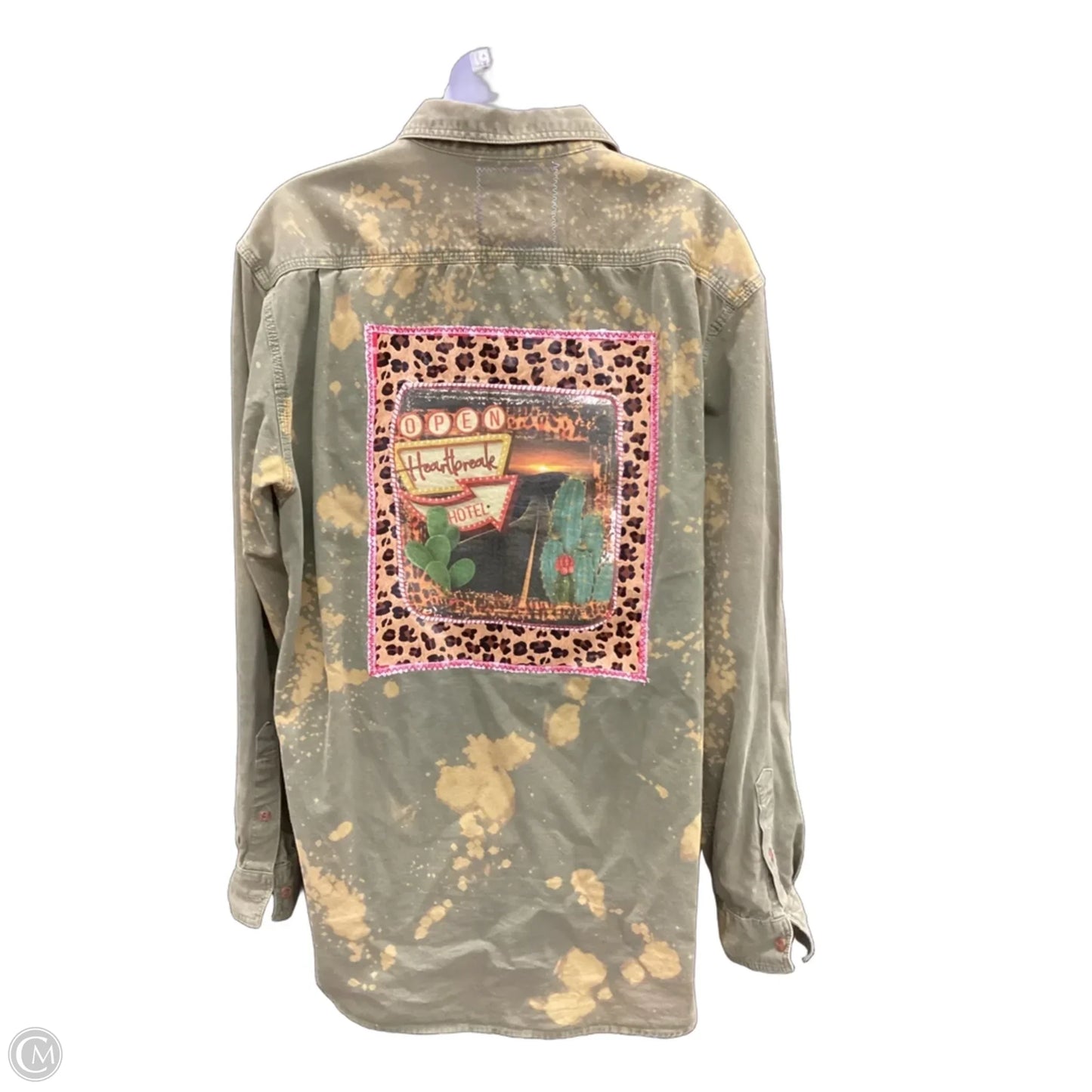 Top Long Sleeve By Clothes Mentor In Green, Size: L