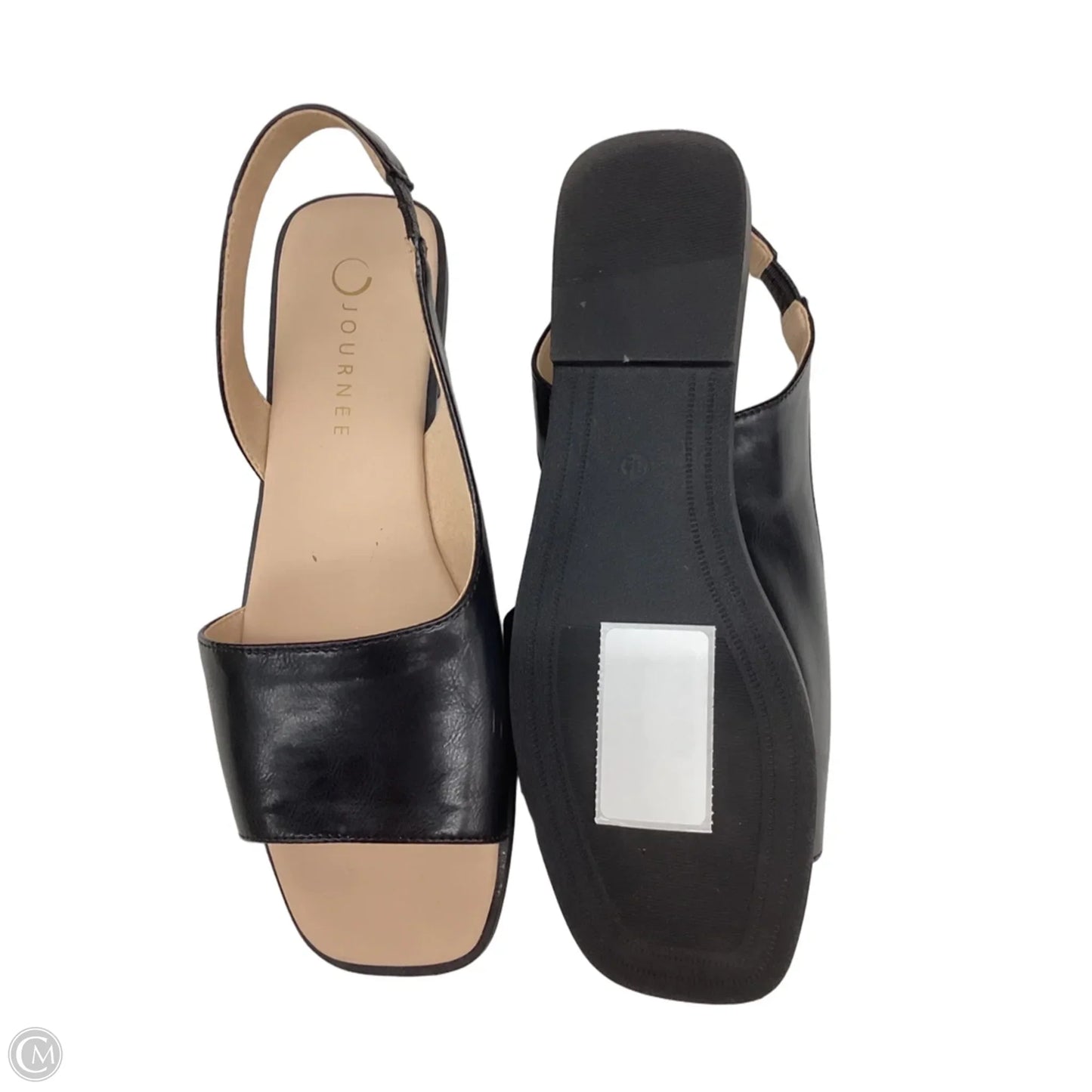 Sandals Flats By Journee In Black, Size: 8.5