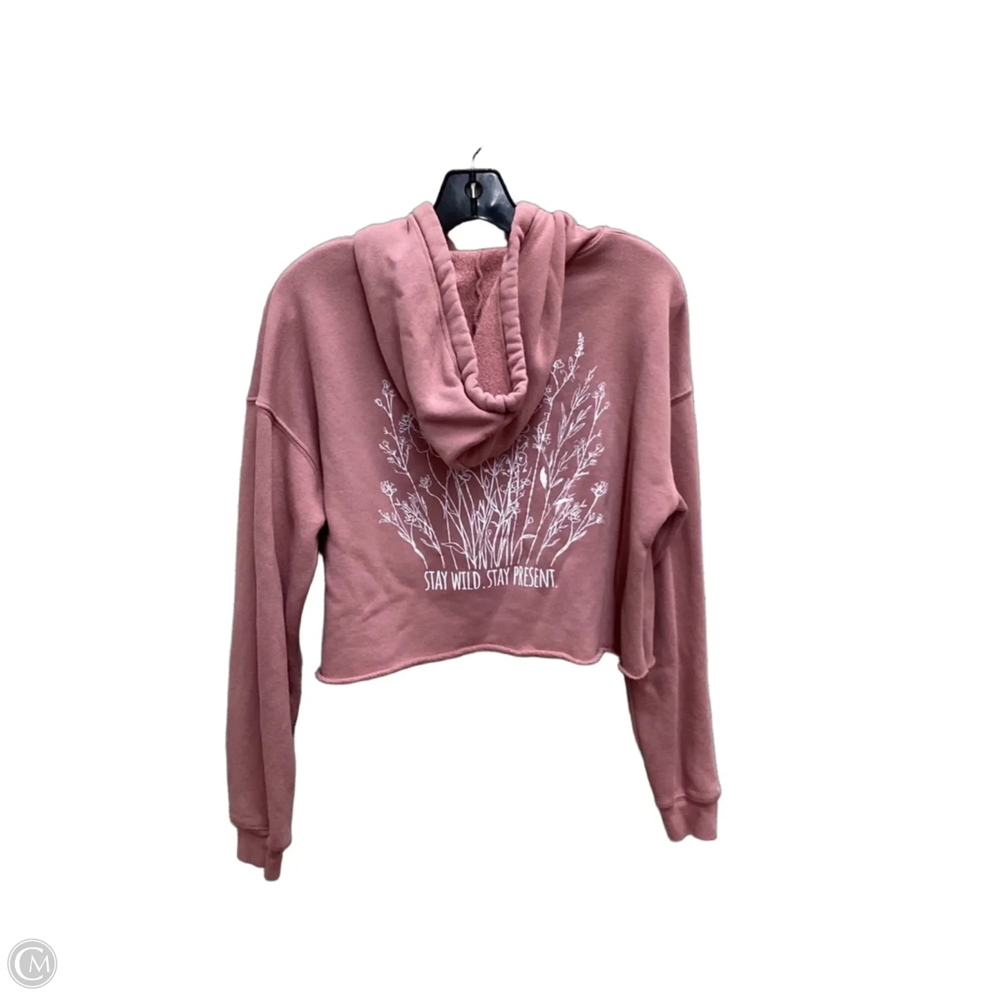 Sweatshirt Hoodie By Clothes Mentor In Pink, Size: M